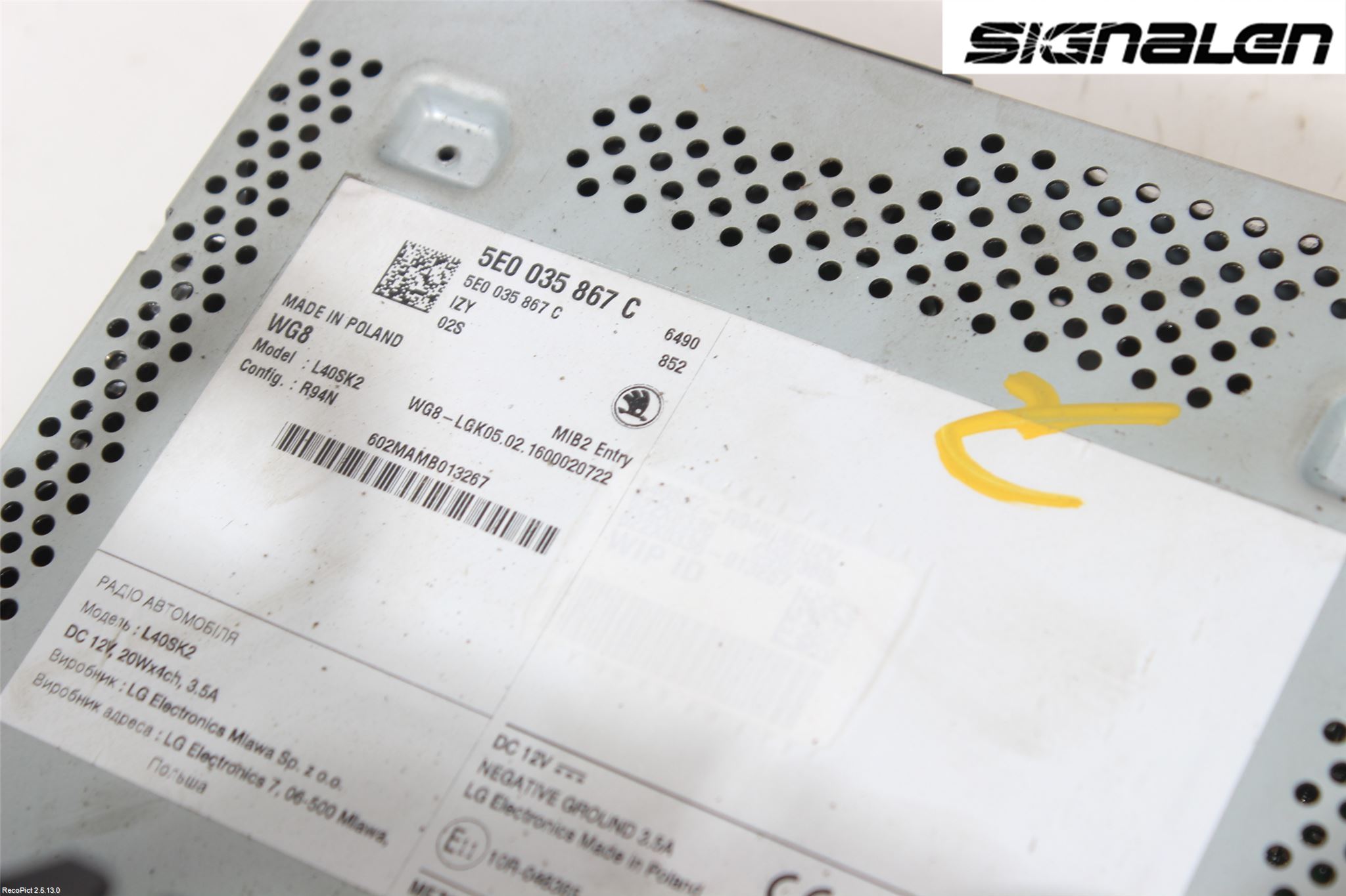 Skoda OCTAVIA (5E) 13-20 Radio