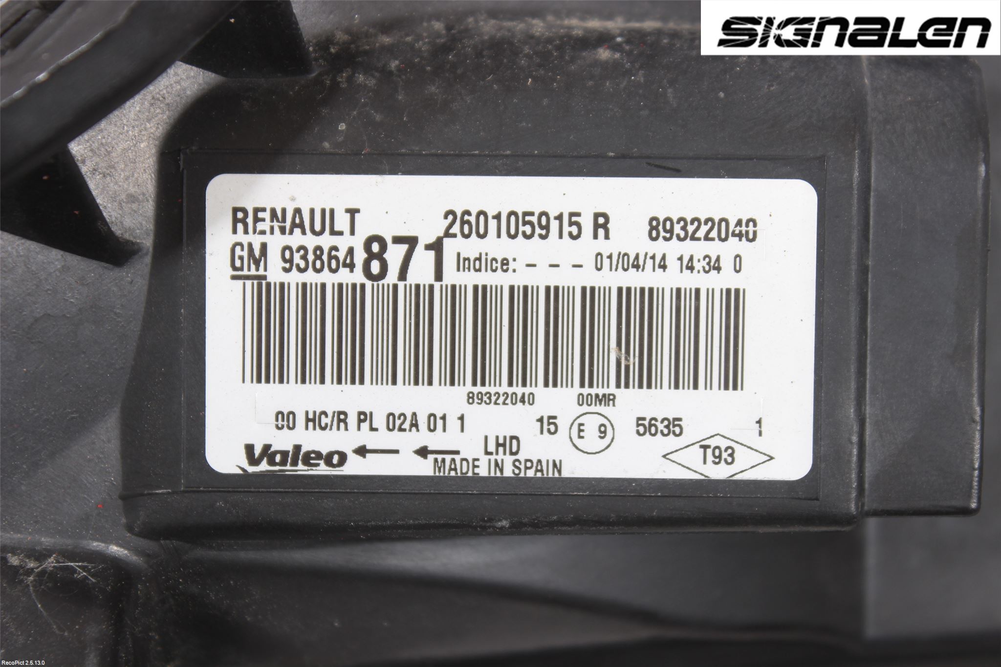 Opel VIVARO 01-14 Strålkastare Höger