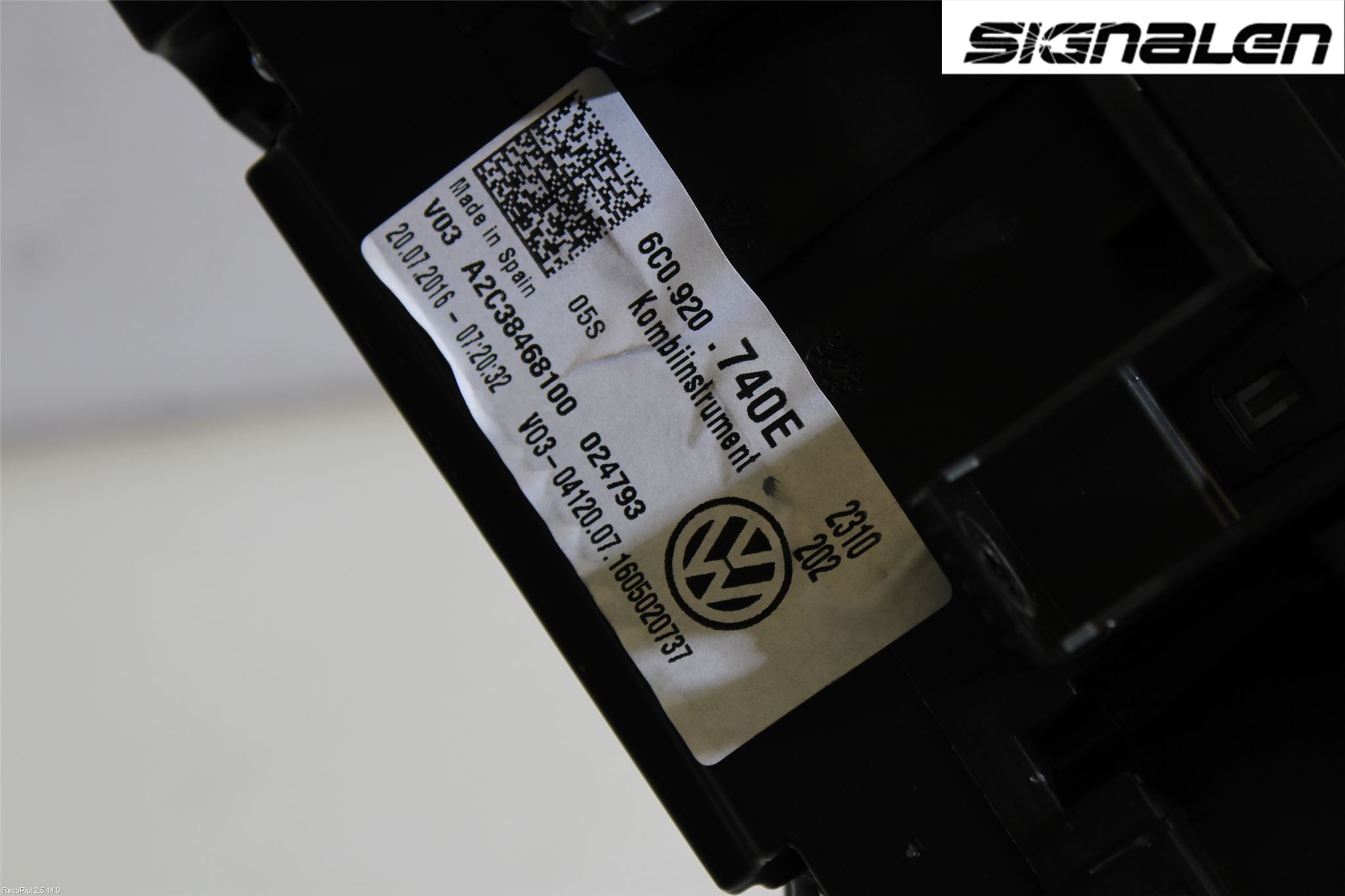 Volkswagen VW POLO 10-17 Instrument Komb