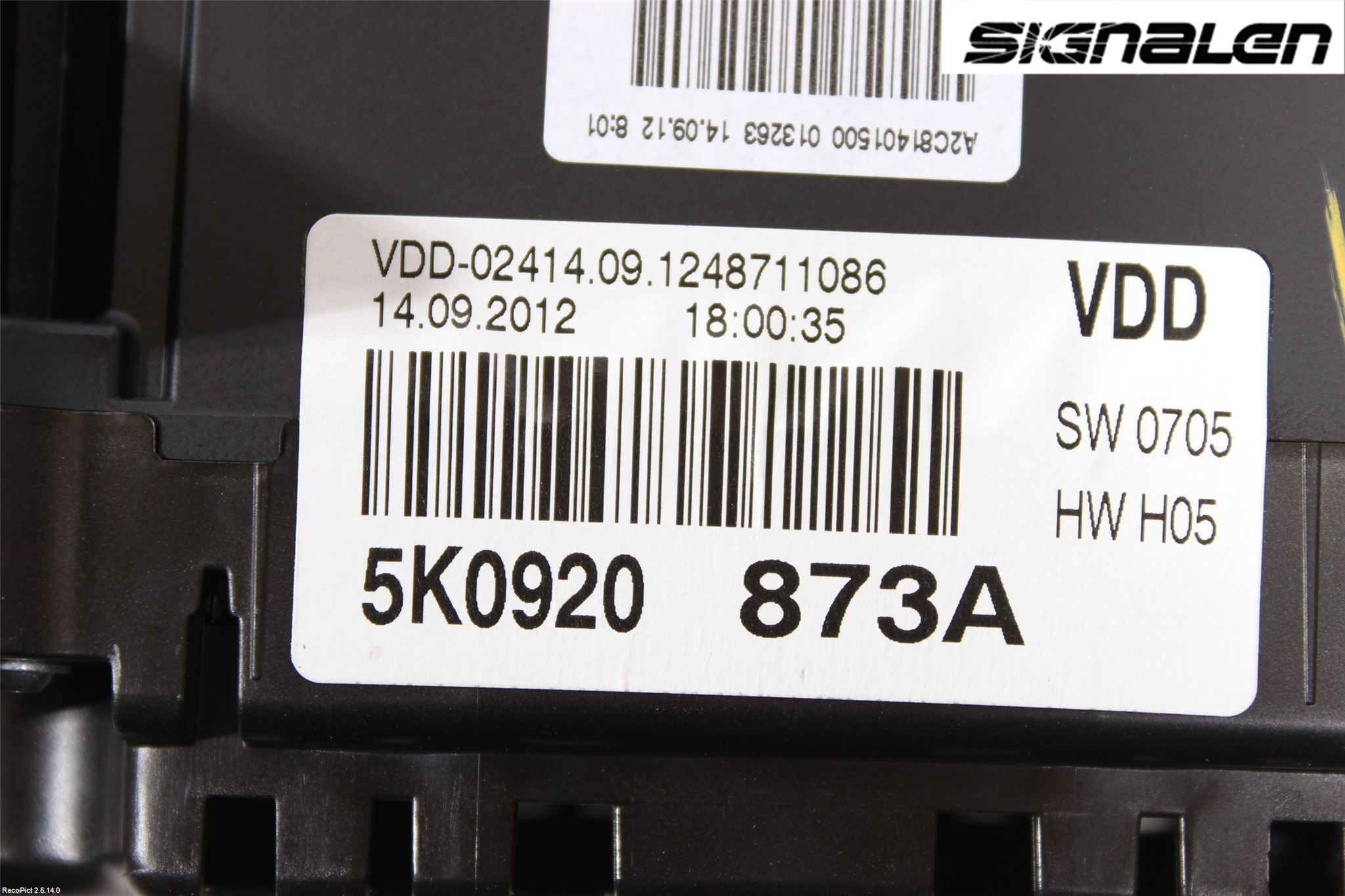 Volkswagen VW GOLF VI 09-13 Instrument Komb
