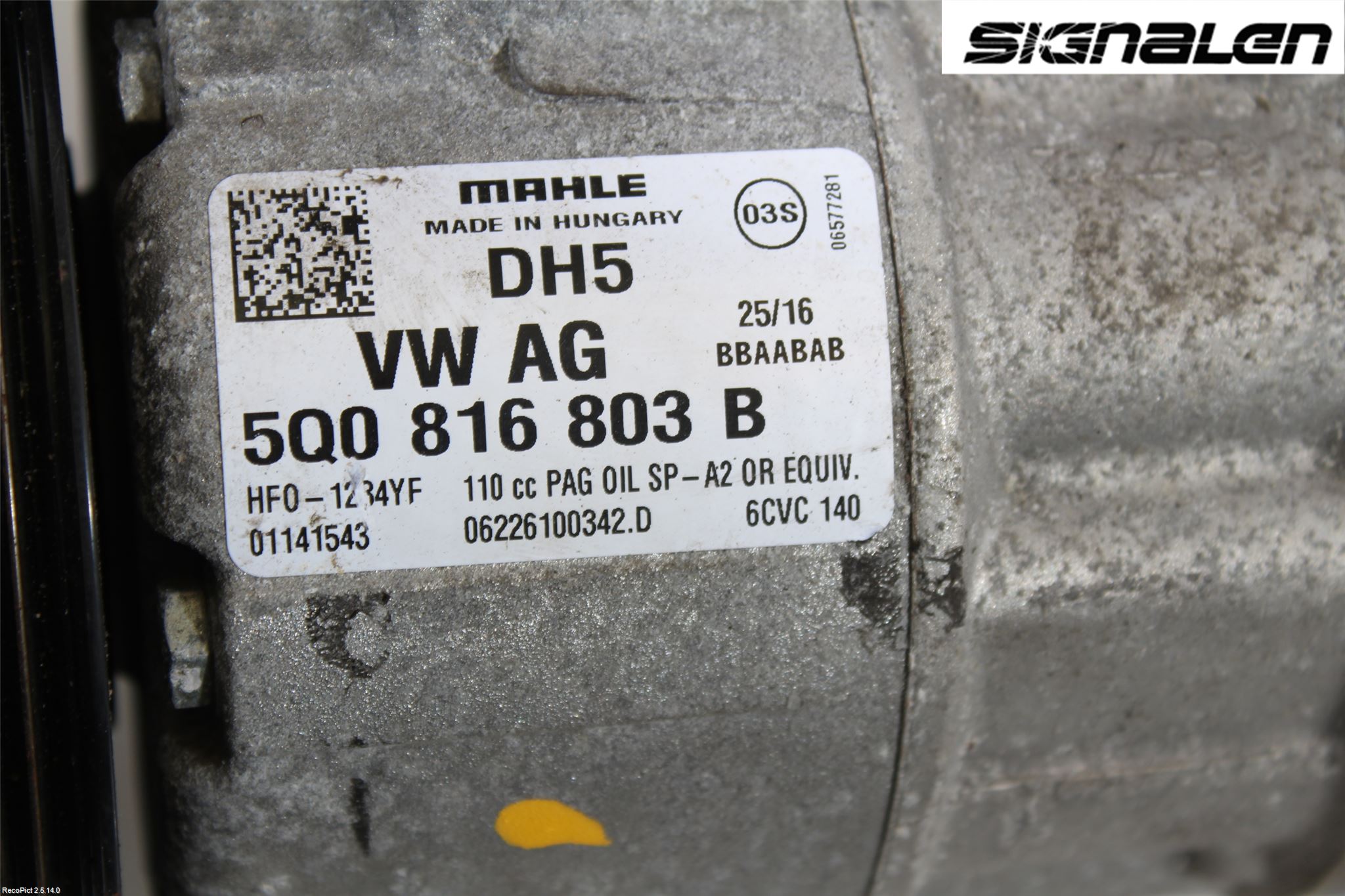 Volkswagen VW GOLF / E-GOLF VII 13-20 Ac Kompressor