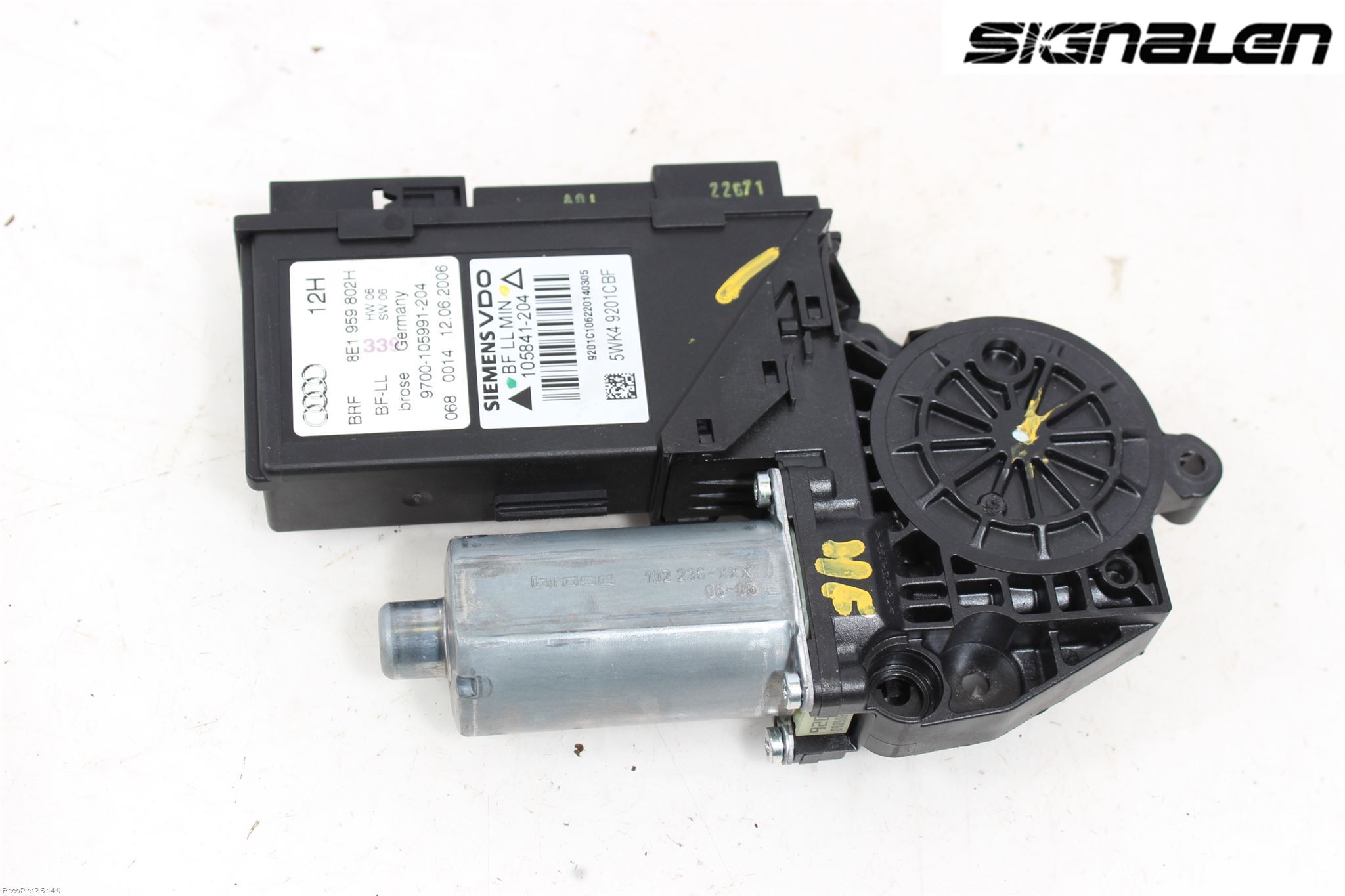 Audi A4/S4 05-07 Fönsterhissmotor