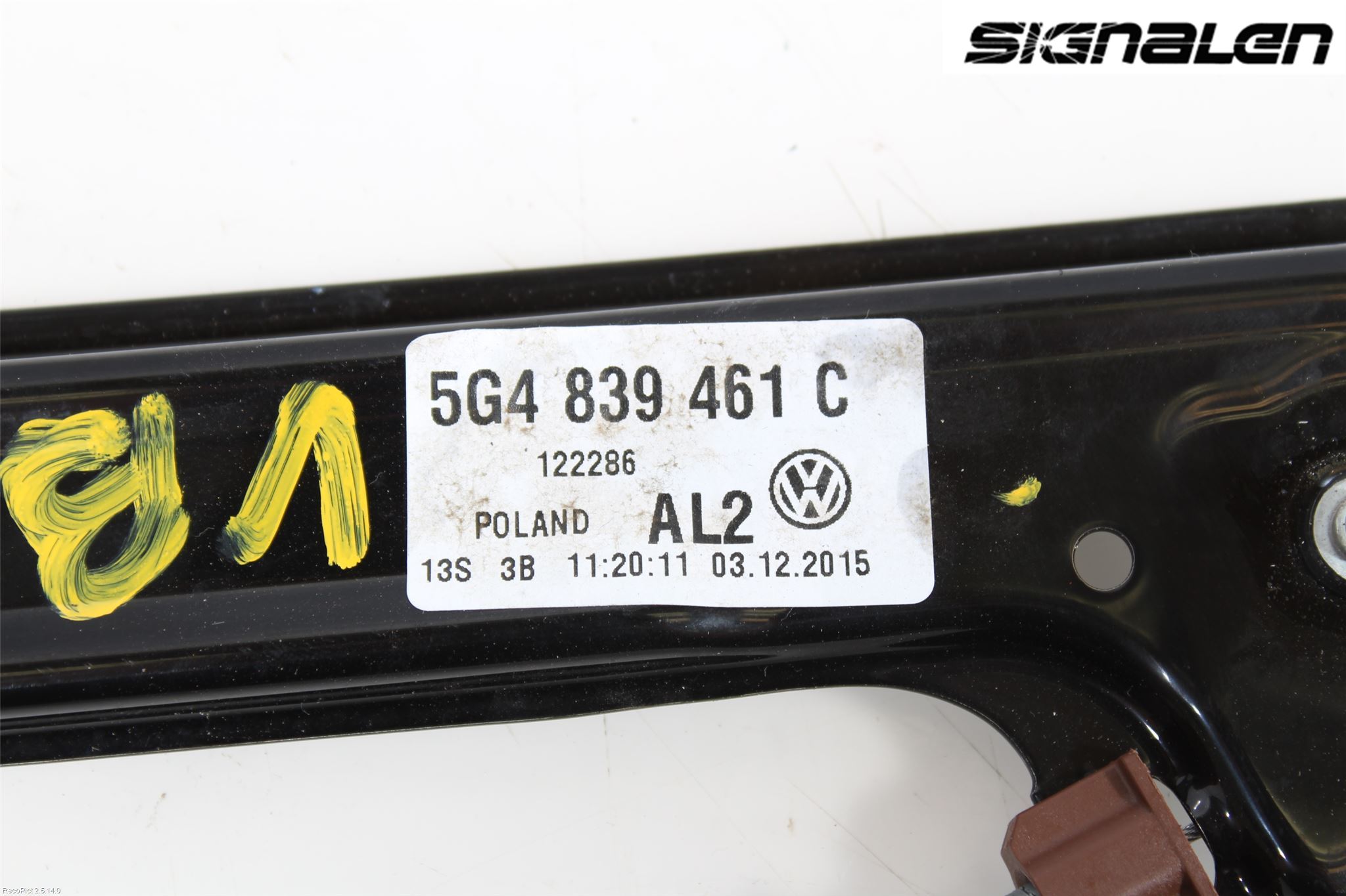 Volkswagen VW GOLF / E-GOLF VII 13-20 Fönsterhissmekanism