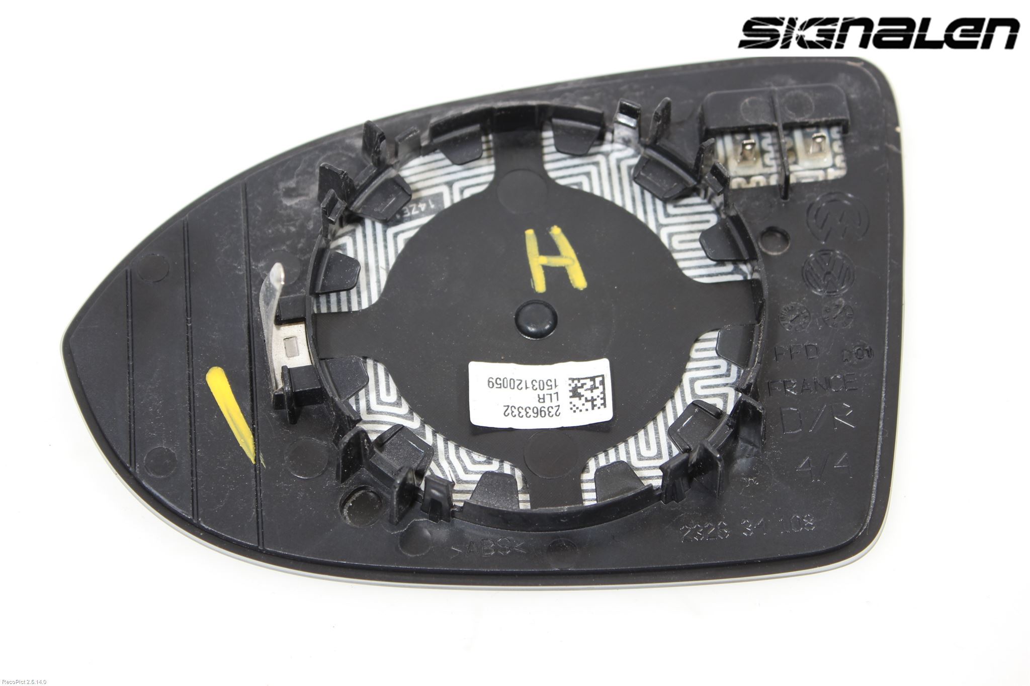 Volkswagen VW PASSAT 15-19 Spegelglas Hö
