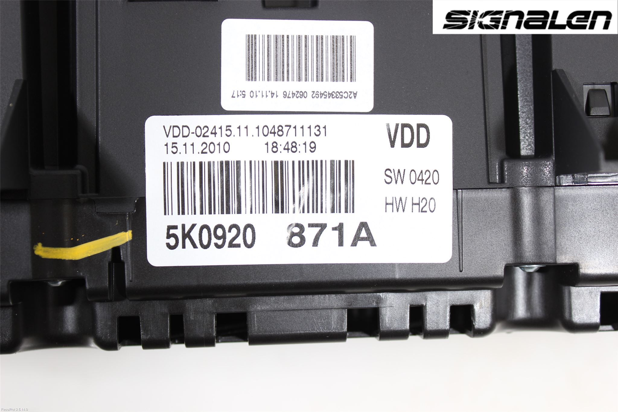 Volkswagen VW GOLF VI 09-13 Instrument Komb