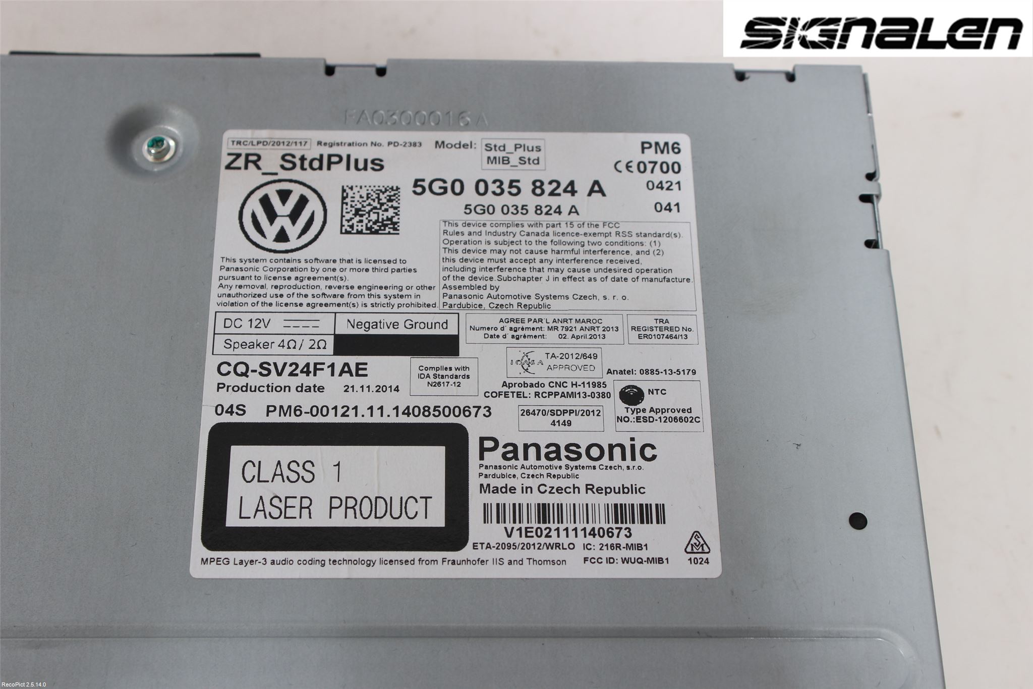 Volkswagen VW GOLF / E-GOLF VII 13-20 Radio