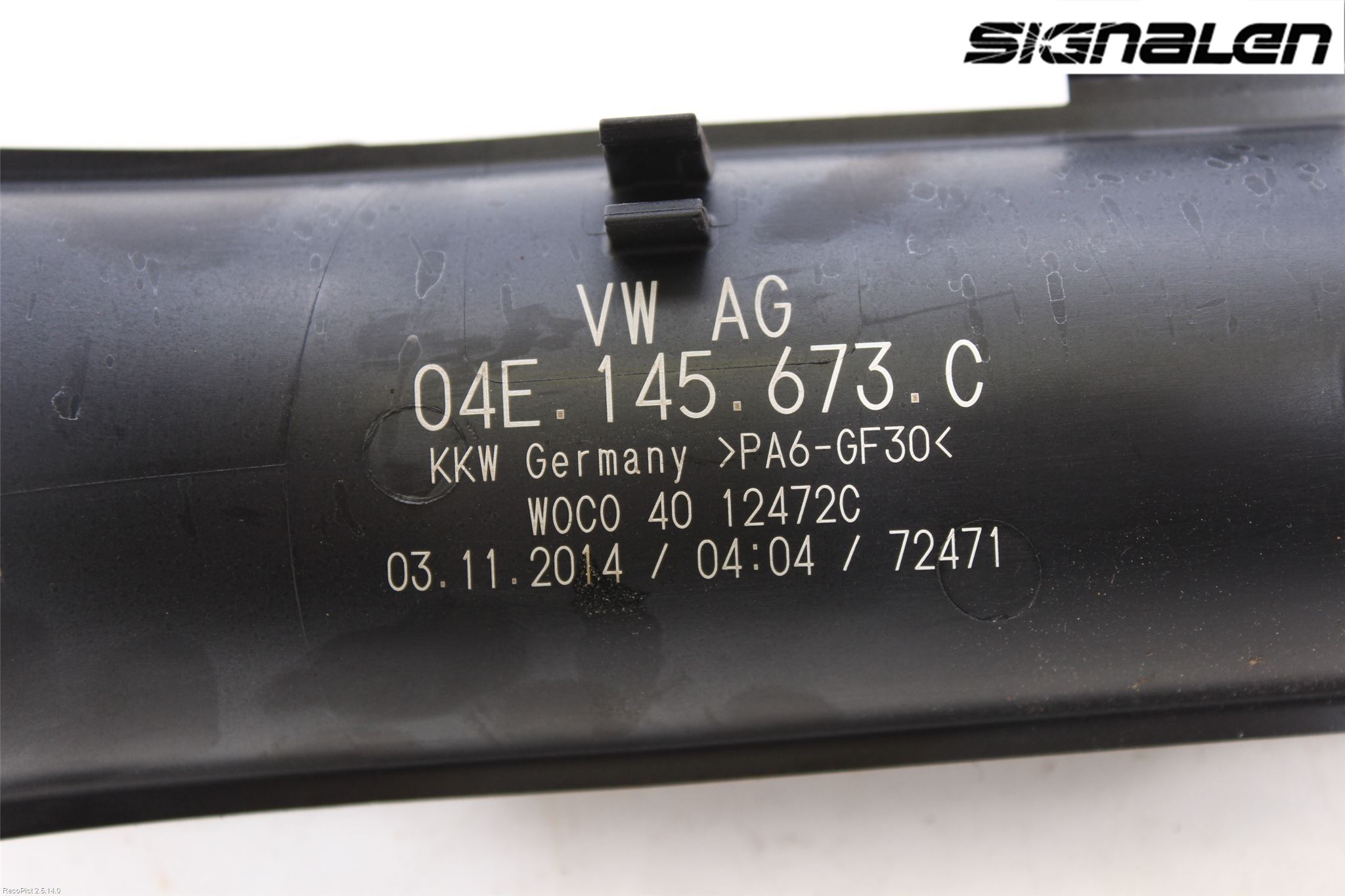 Volkswagen VW GOLF / E-GOLF VII 13-20 Laddluft-Intercoolerrör
