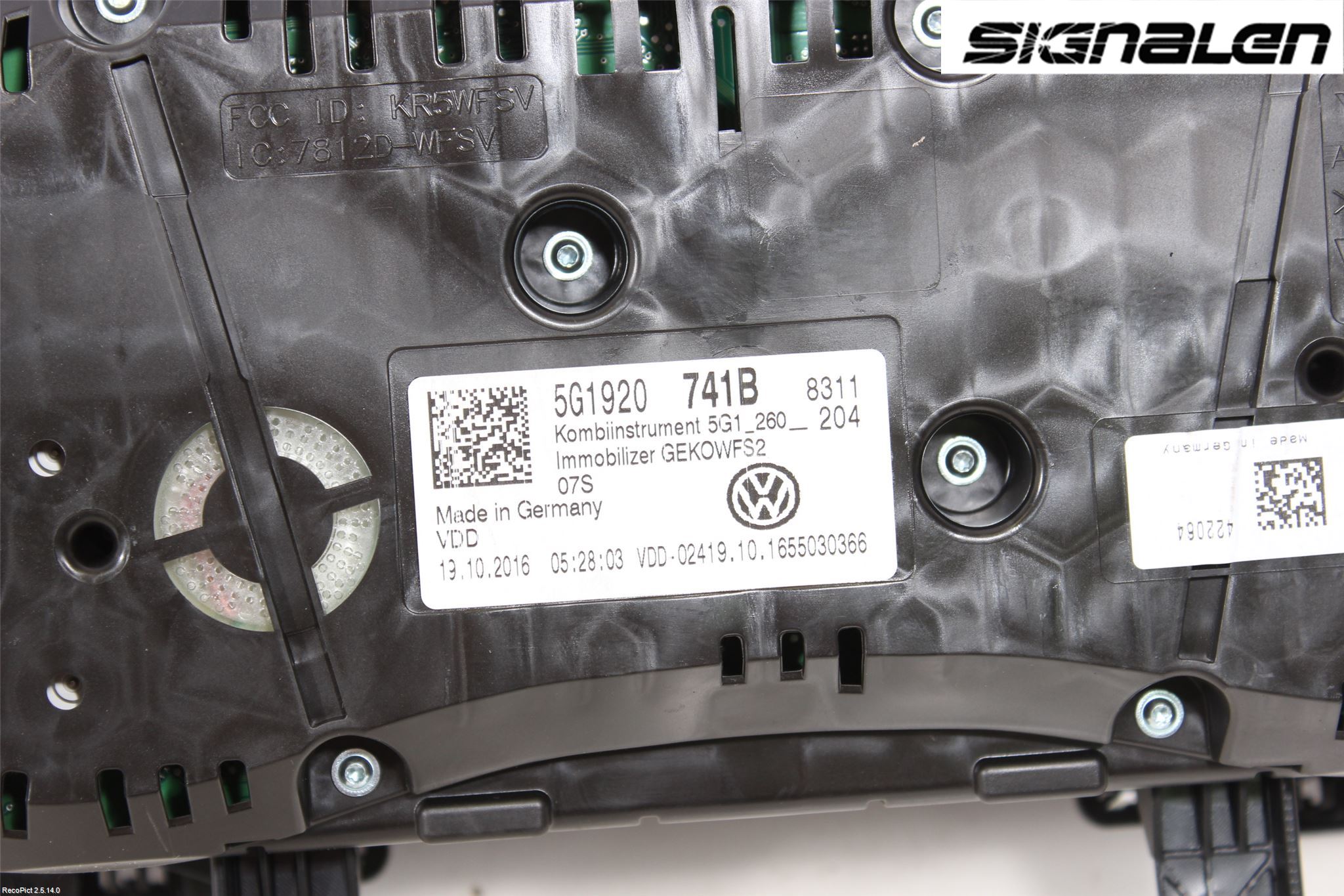 Volkswagen VW GOLF / E-GOLF VII 13-20 Instrument Komb