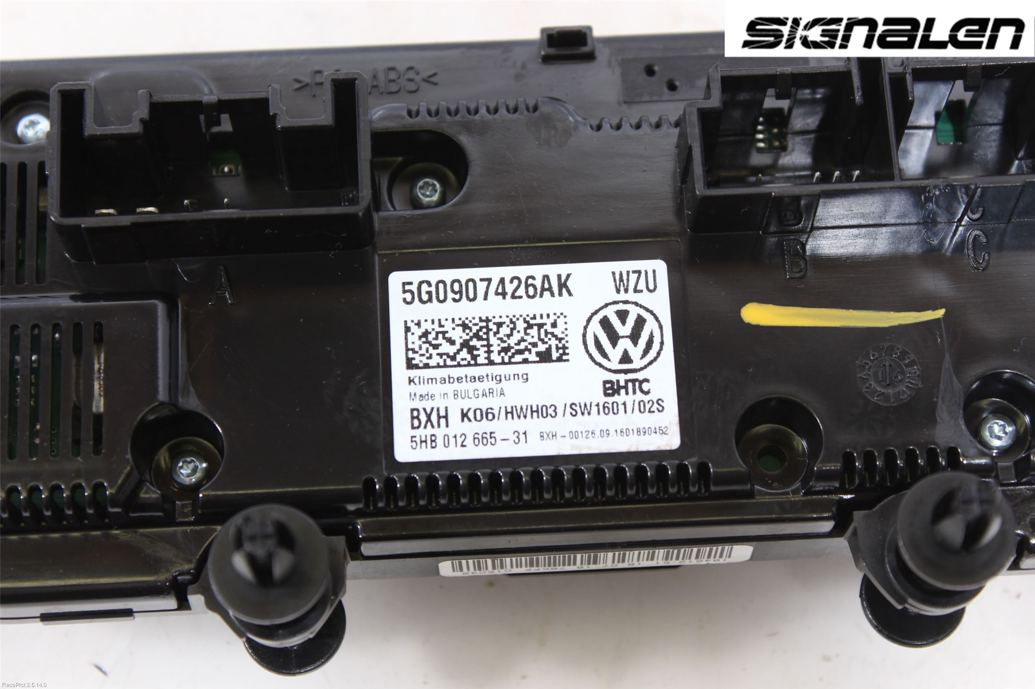 Volkswagen VW GOLF / E-GOLF VII 13-20 Ac Styrenhet Ac Manöveren