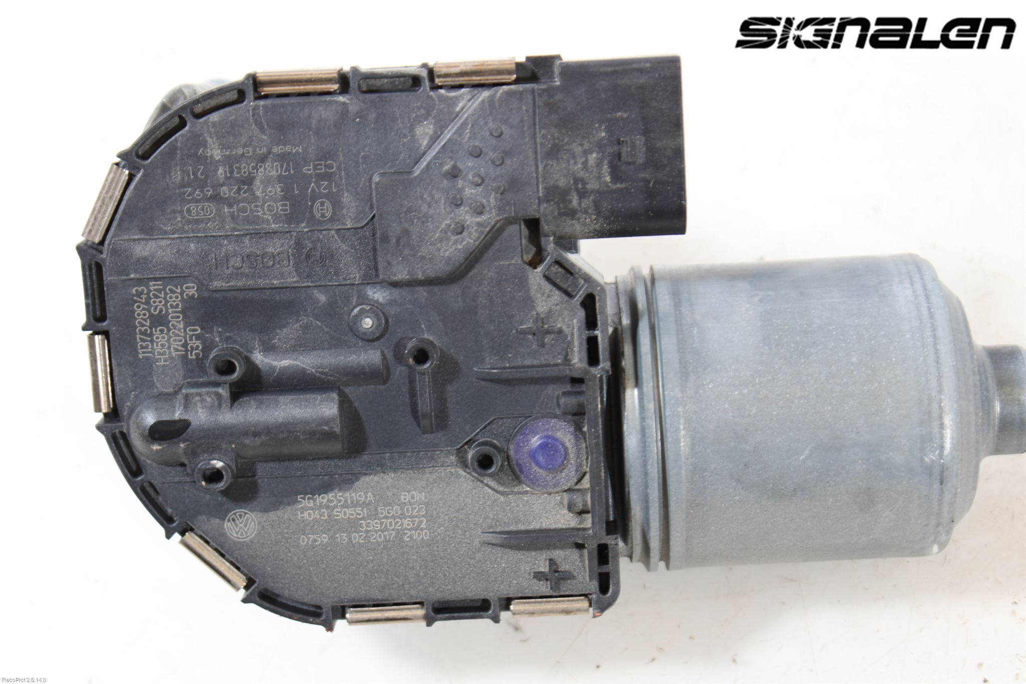 Volkswagen VW GOLF / E-GOLF VII 13-20 Torkarmotor Vindruta