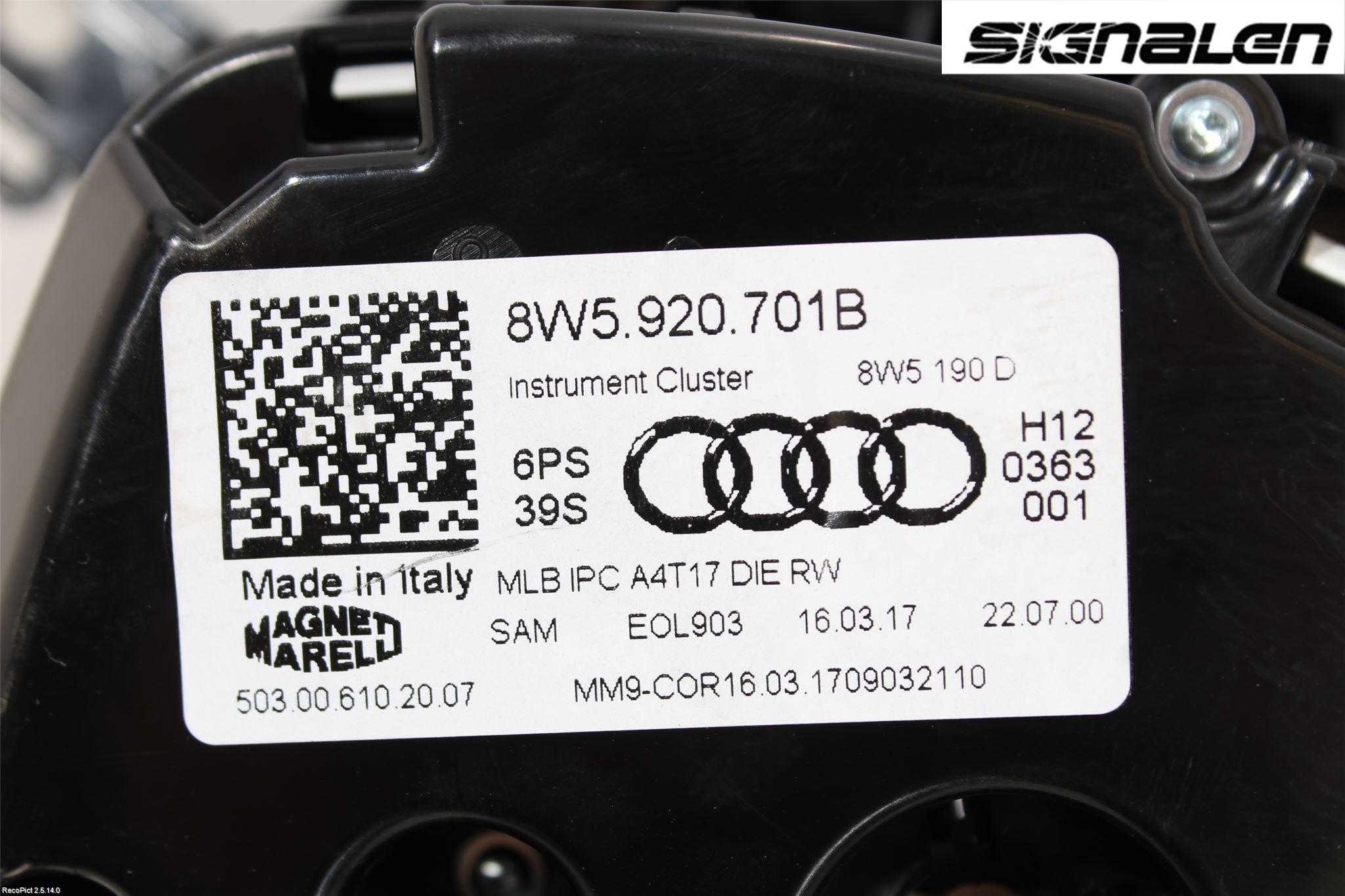 Audi A4/S4 B9 16-19 Instrument Komb