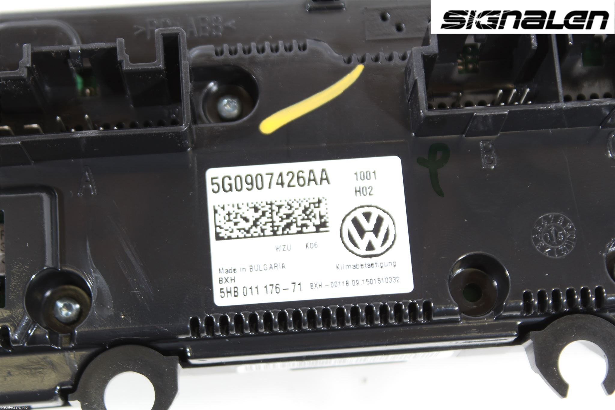 Volkswagen VW GOLF SPORTSVAN 15-20 Ac Styrenhet Ac Manöveren