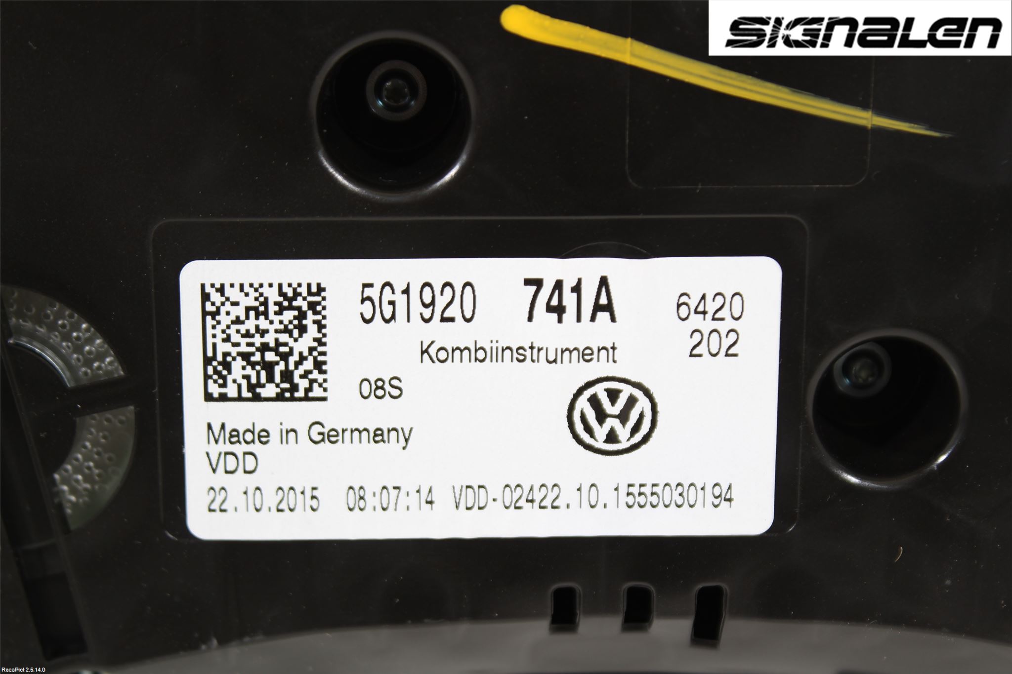 Volkswagen VW GOLF SPORTSVAN 15-20 Instrument Komb