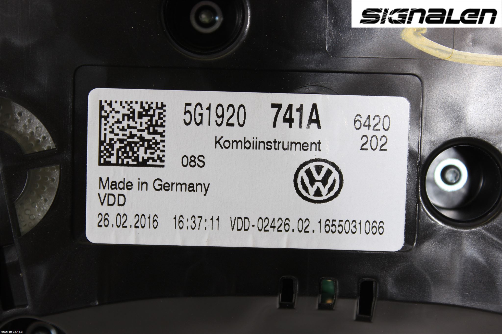 Volkswagen VW GOLF / E-GOLF VII 13-20 Instrument Komb