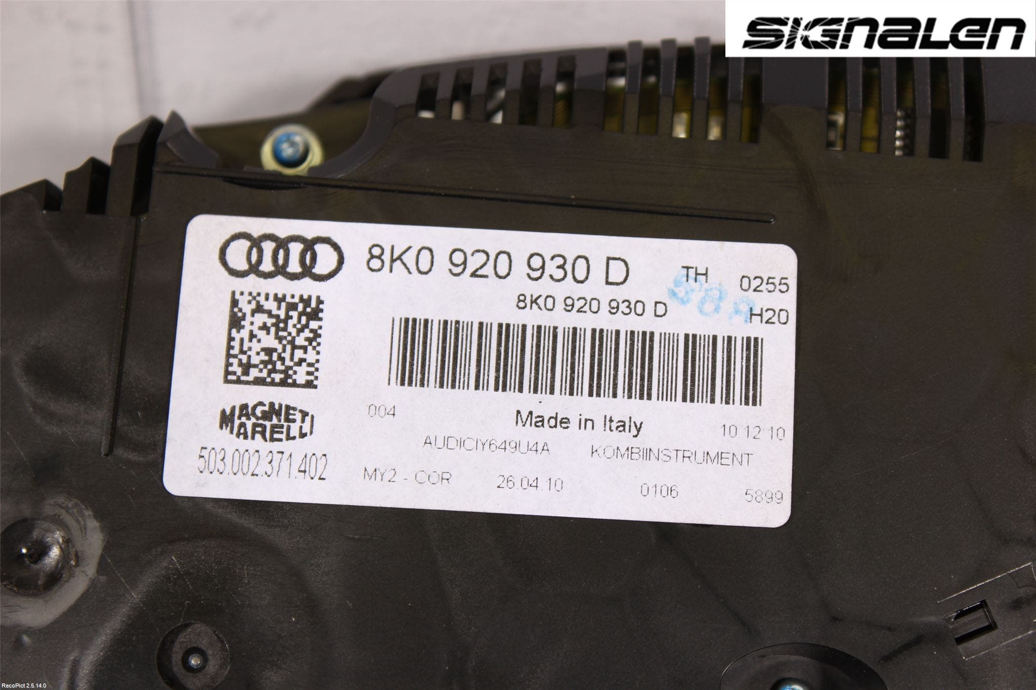 Audi A4/S4 08-11 Instrument Komb