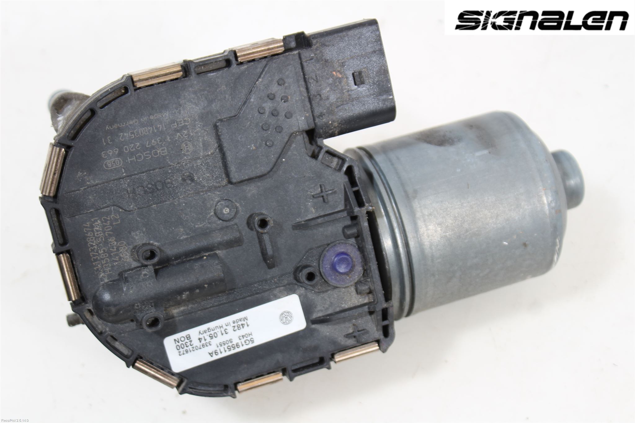 Volkswagen VW GOLF / E-GOLF VII 13-20 Torkarmotor Vindruta