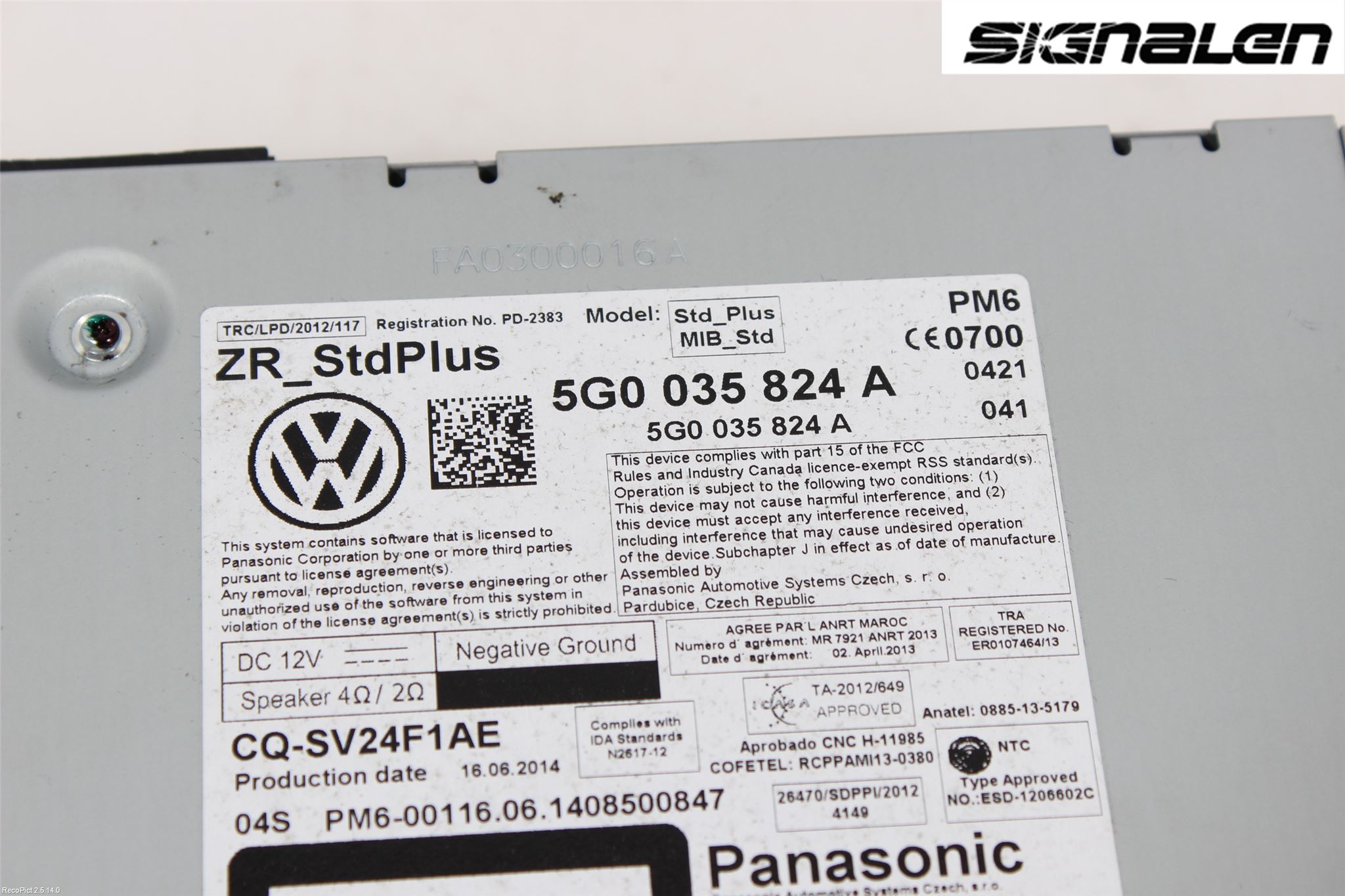 Volkswagen VW GOLF / E-GOLF VII 13-20 Radio
