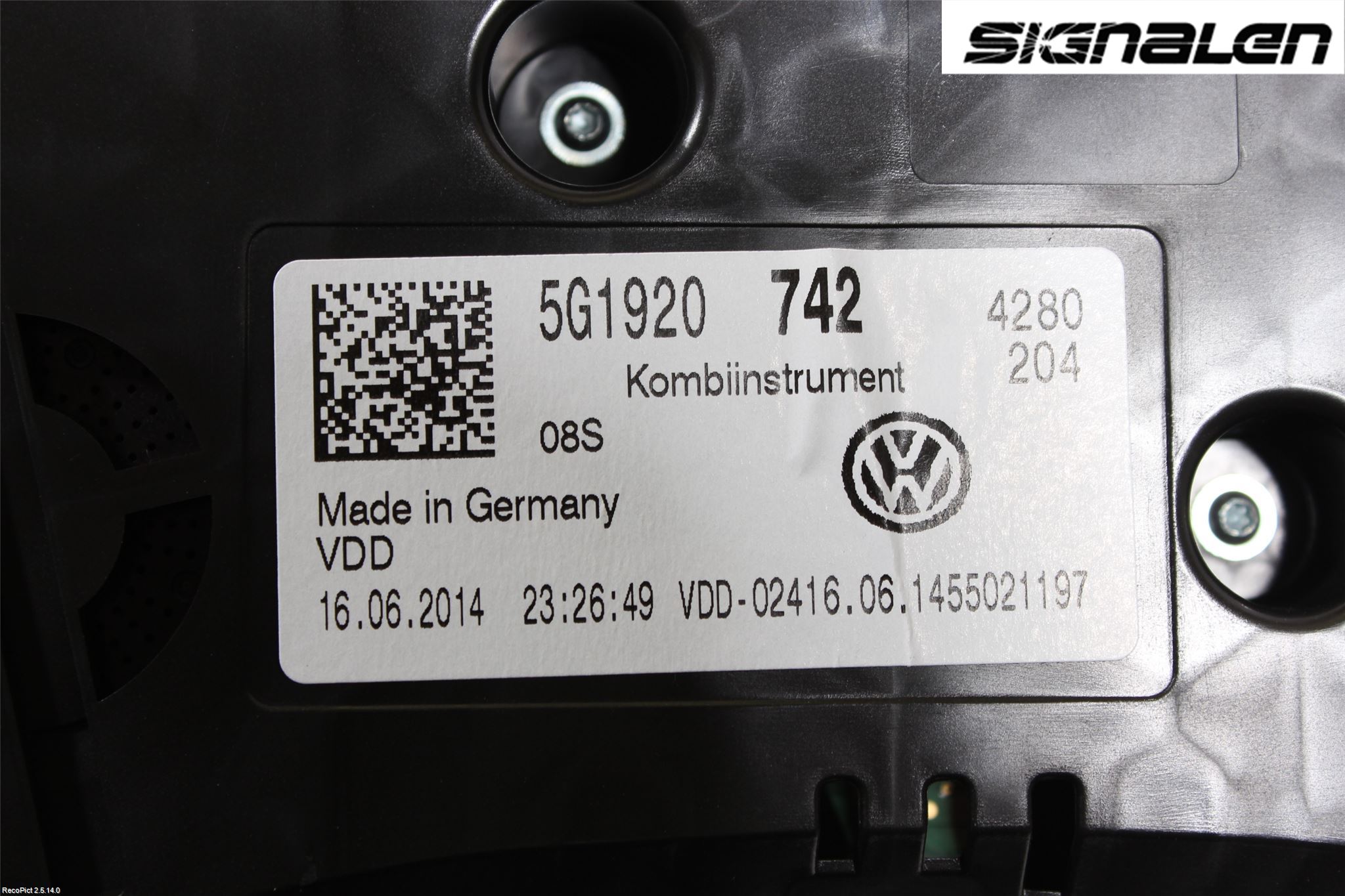 Volkswagen VW GOLF / E-GOLF VII 13-20 Instrument Komb