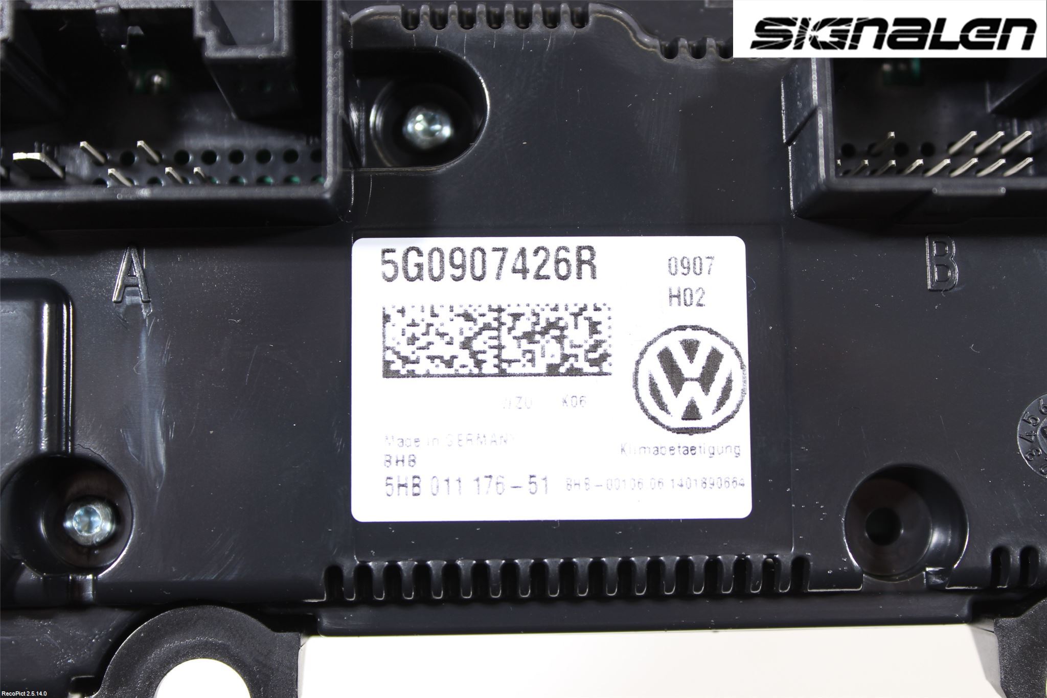 Volkswagen VW GOLF / E-GOLF VII 13-20 Ac Styrenhet Ac Manöveren