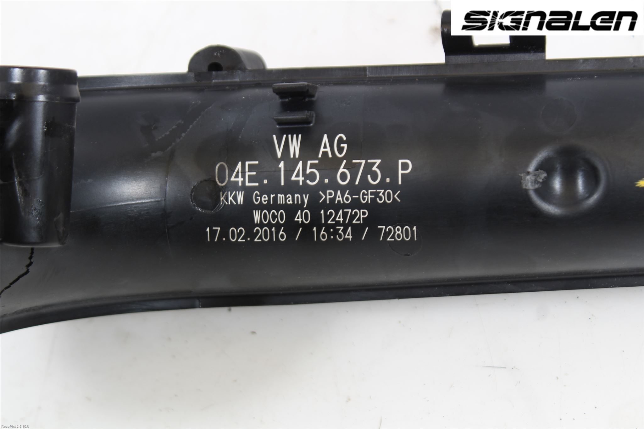 Volkswagen VW PASSAT 15-19 Laddluft-Intercoolerrör