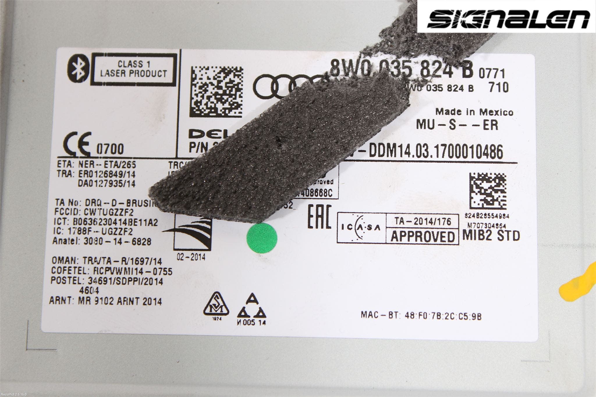Audi Q5 09-16 Radio