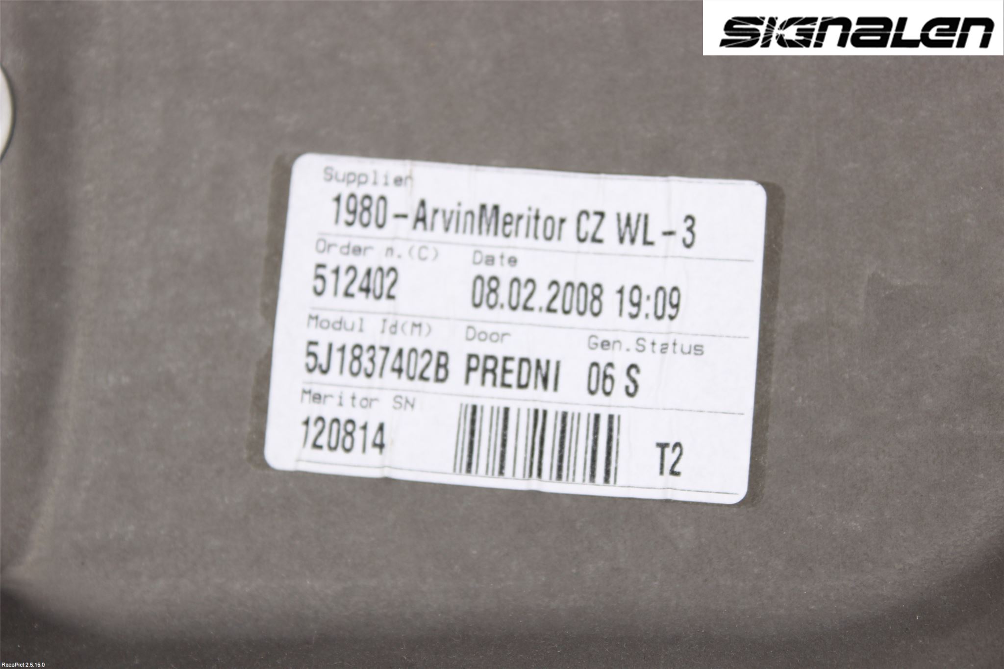 Skoda FABIA 07-14 Fönsterhissmekanism