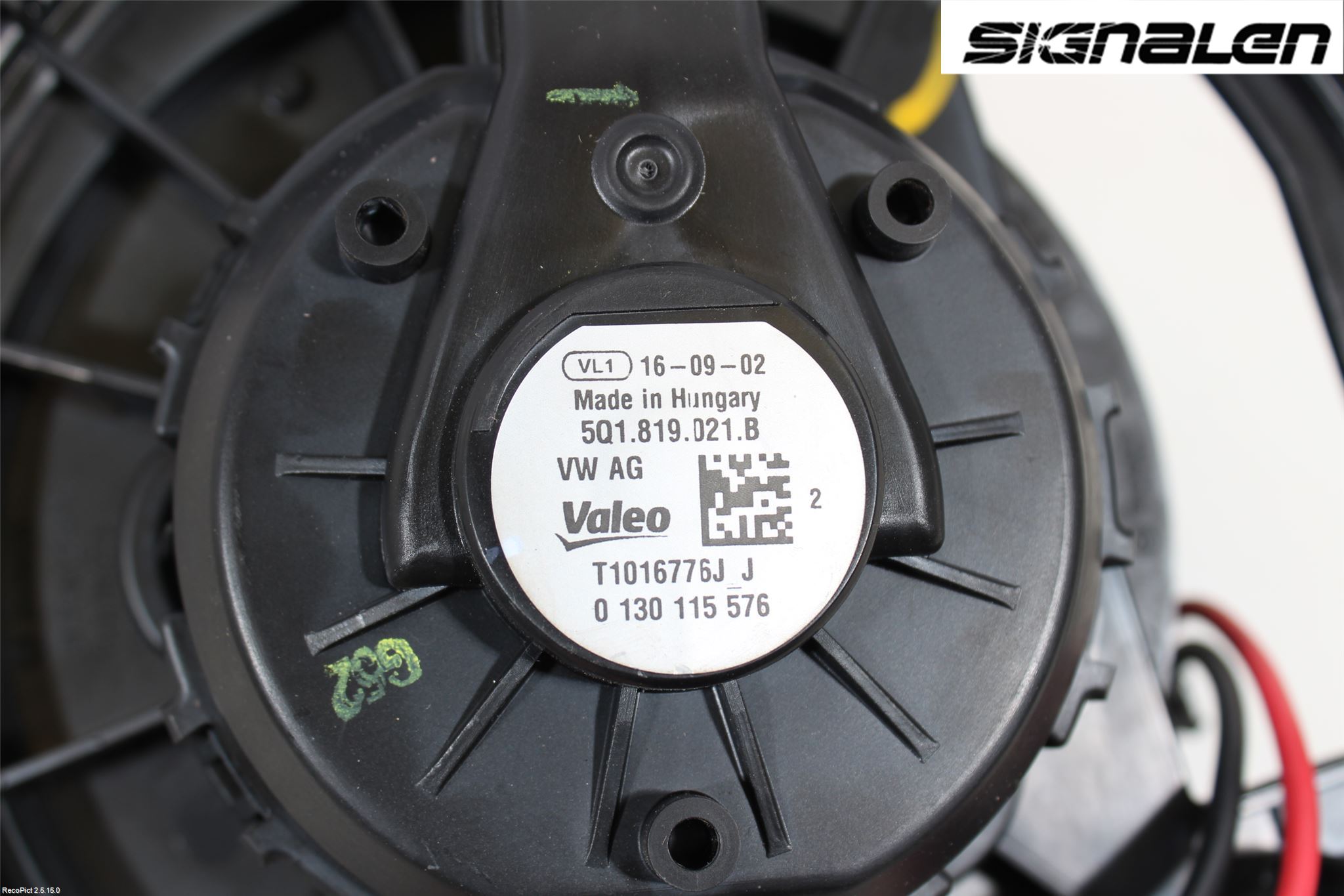 Volkswagen VW GOLF / E-GOLF VII 13-20 Värmefläkt