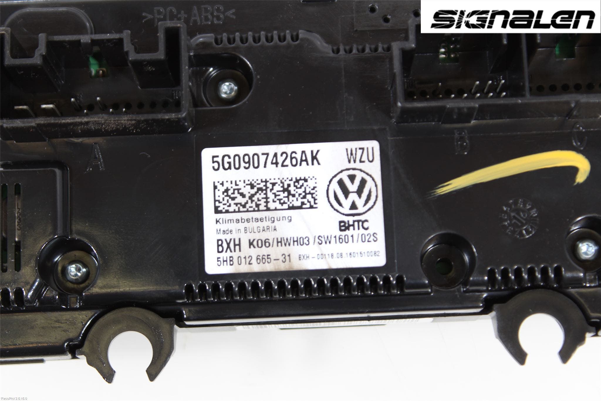 Volkswagen VW GOLF / E-GOLF VII 13-20 Ac Styrenhet Ac Manöveren