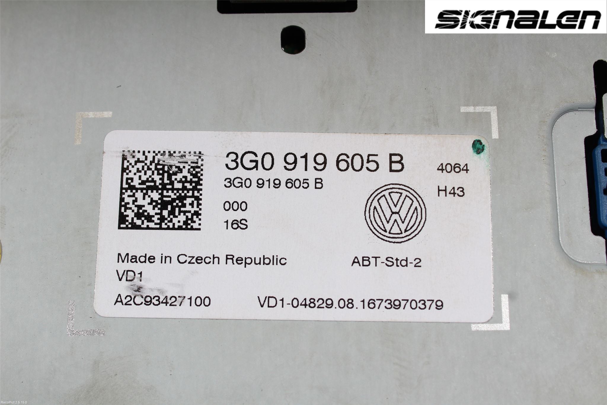 Volkswagen VW GOLF / E-GOLF VII 13-20 Multifunktionsdisplay