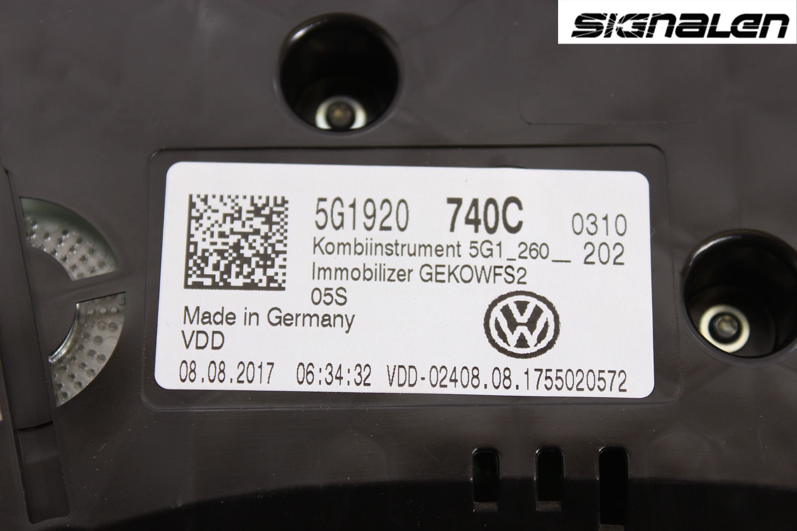 Volkswagen VW GOLF SPORTSVAN 15-20 Instrument Komb