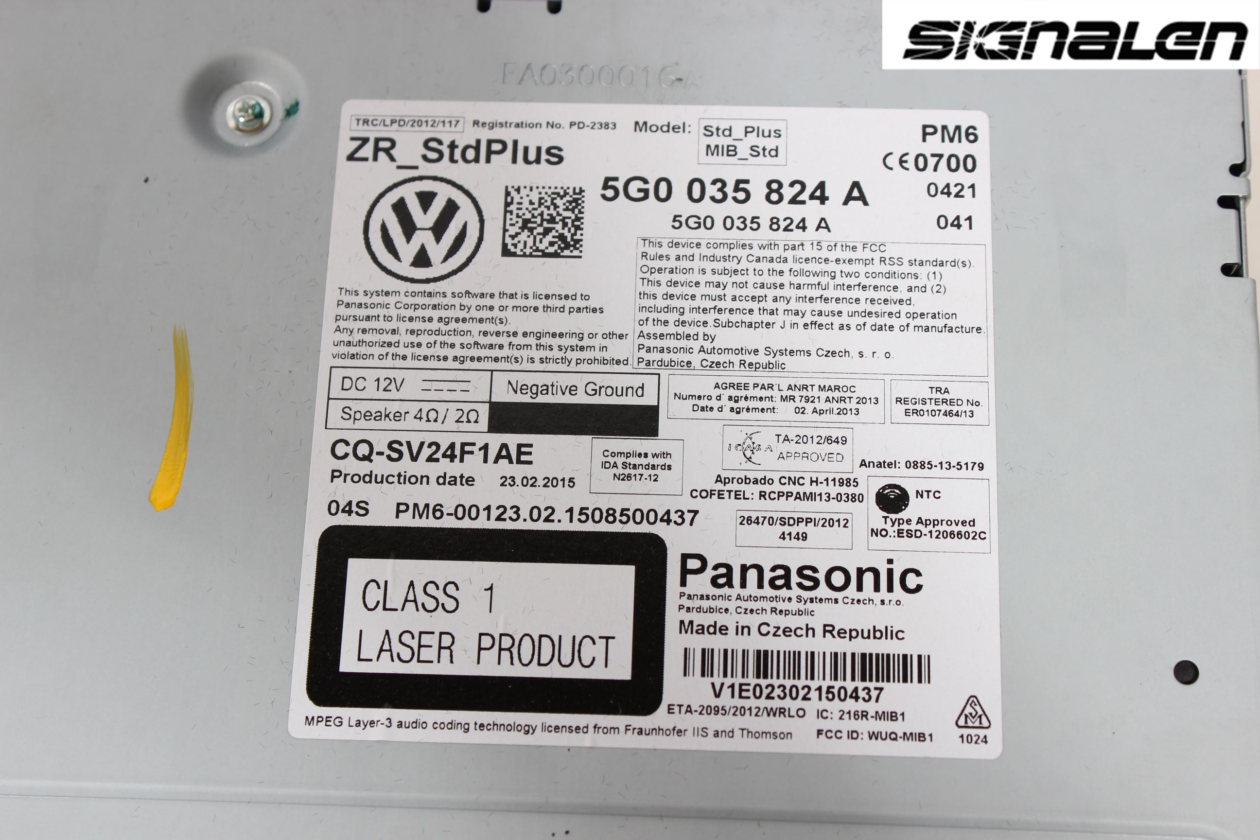 Volkswagen VW GOLF / E-GOLF VII 13-20 Radio