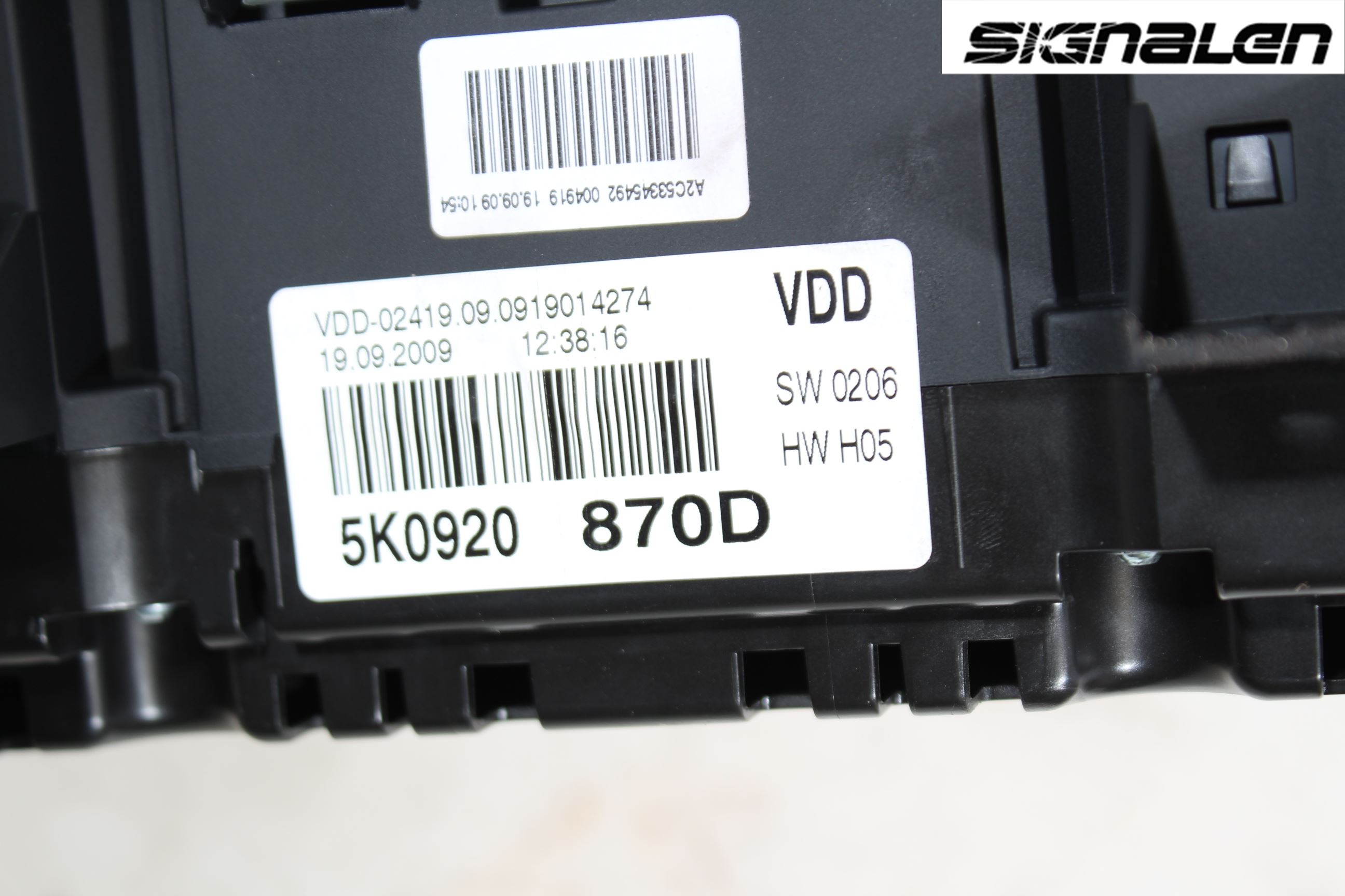 Volkswagen VW GOLF VI 09-13 Instrument Komb
