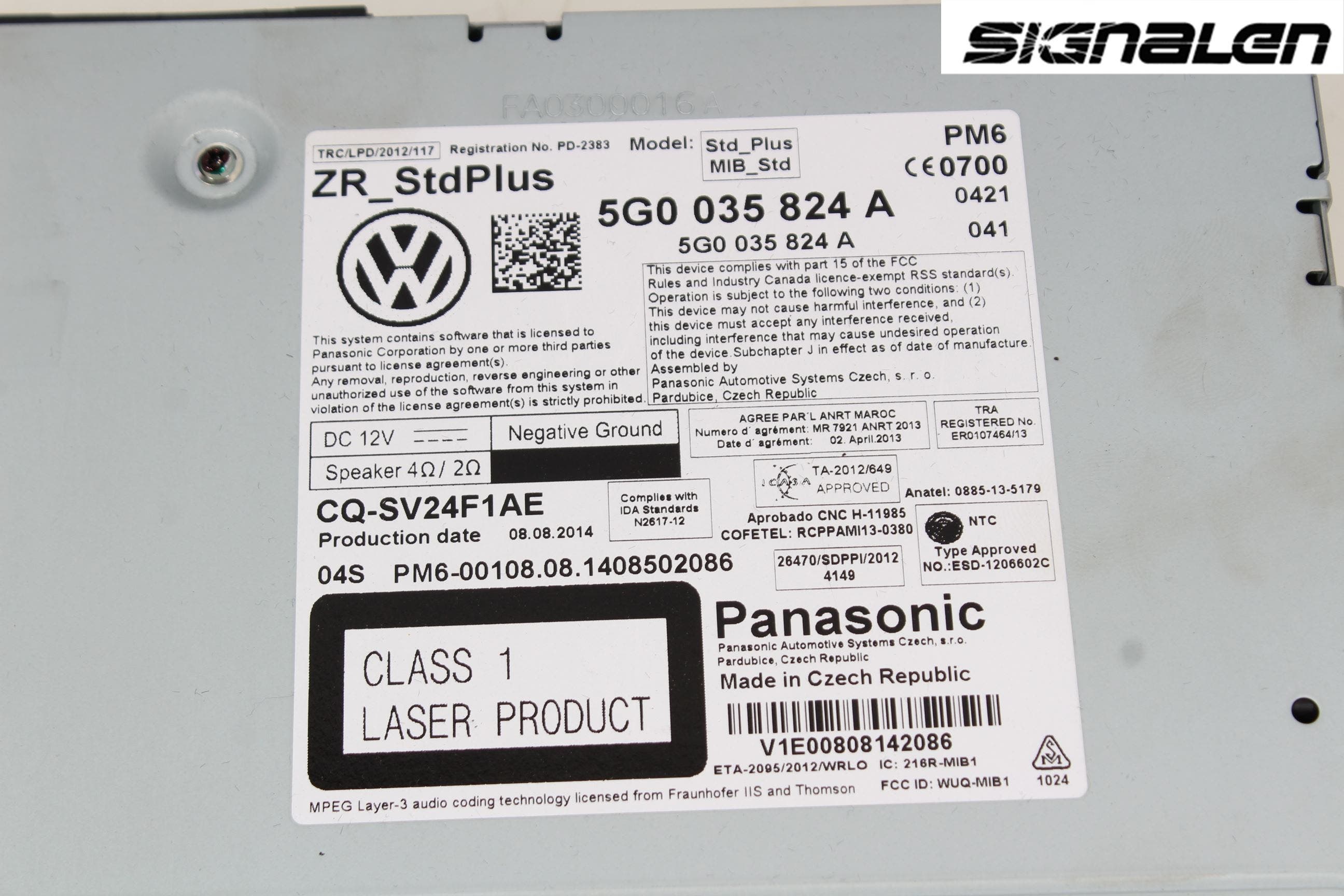 Volkswagen VW GOLF / E-GOLF VII 13-20 Radio