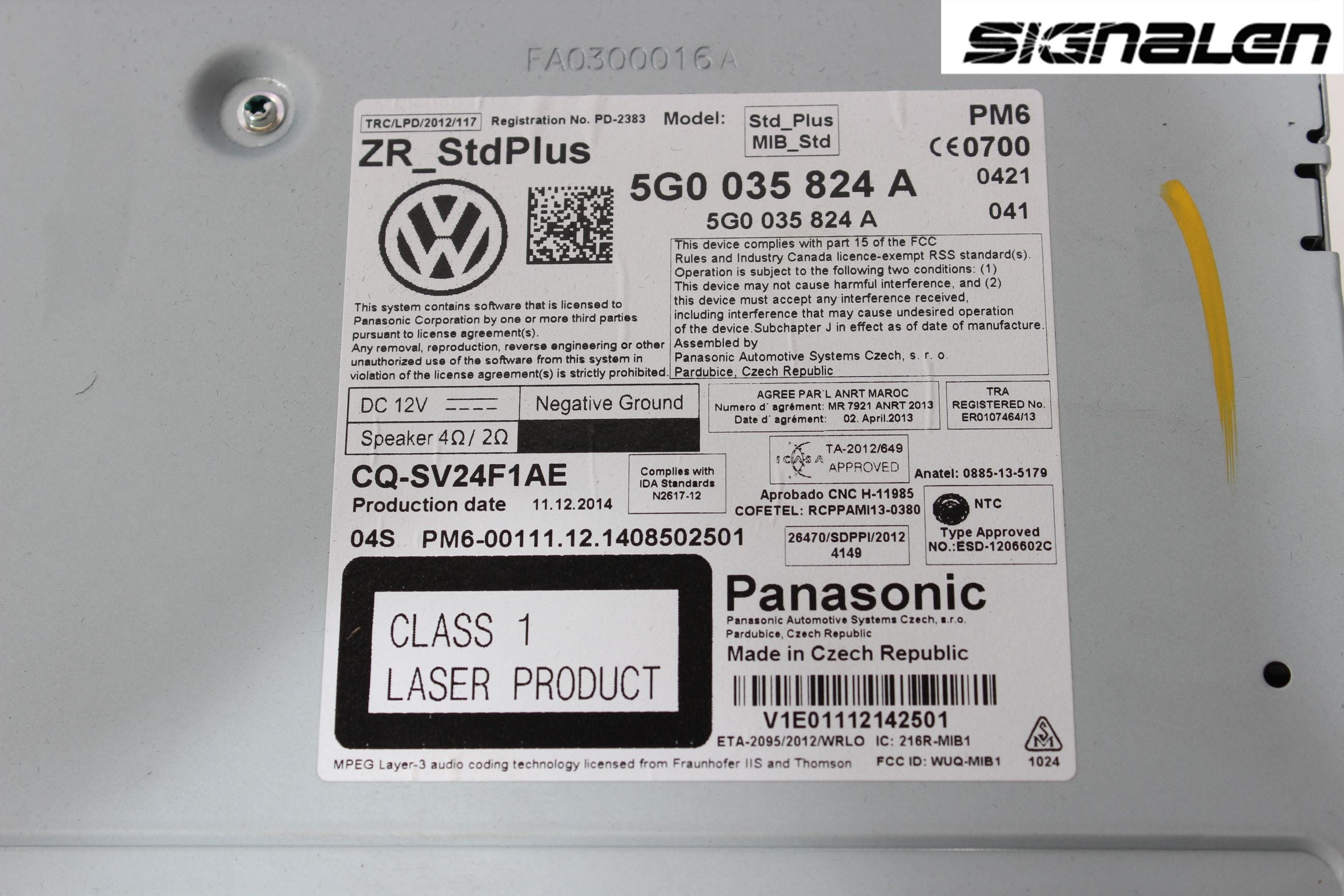 Volkswagen VW GOLF / E-GOLF VII 13-20 Radio