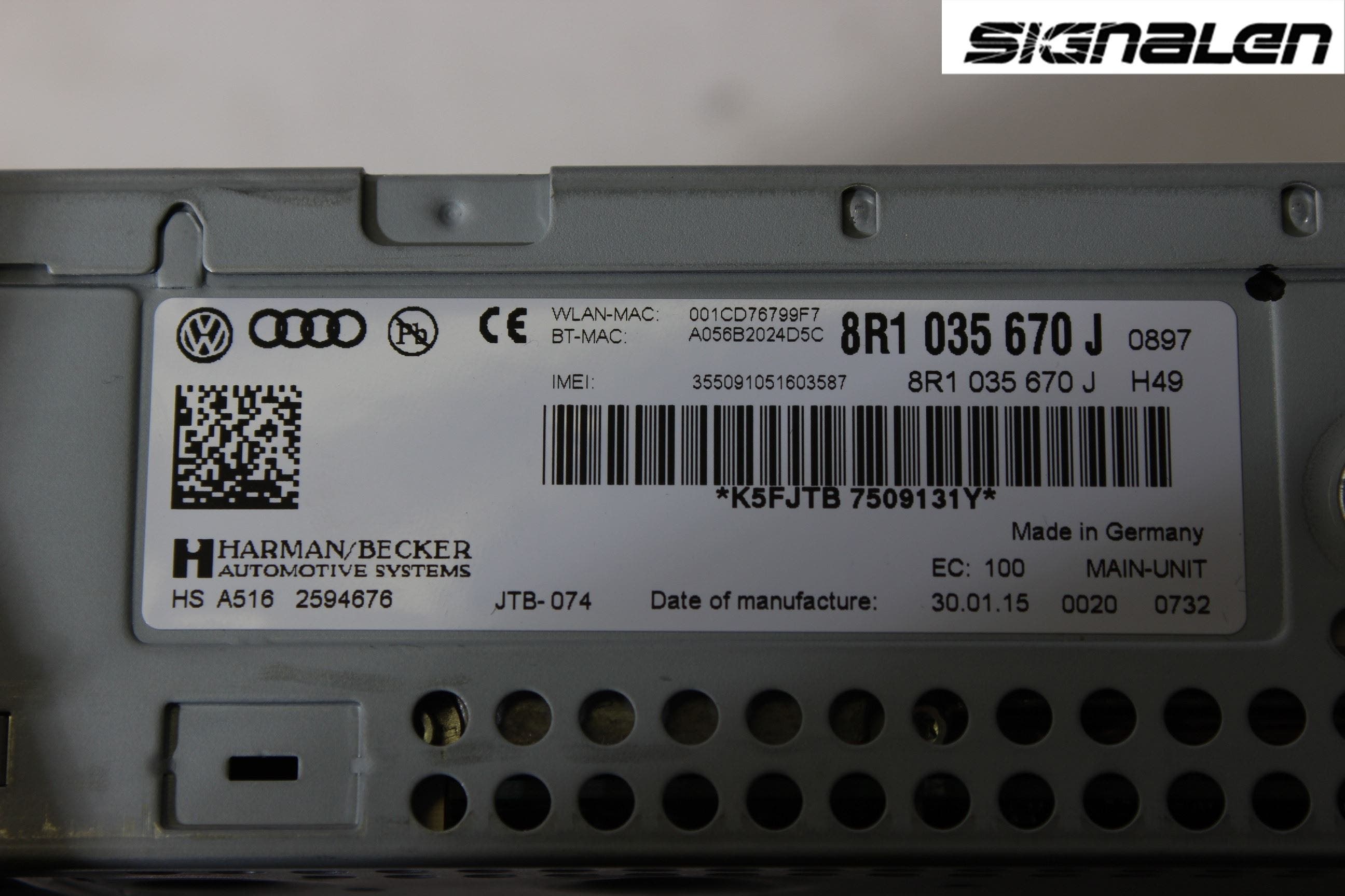 Audi A4 12-15 Radio