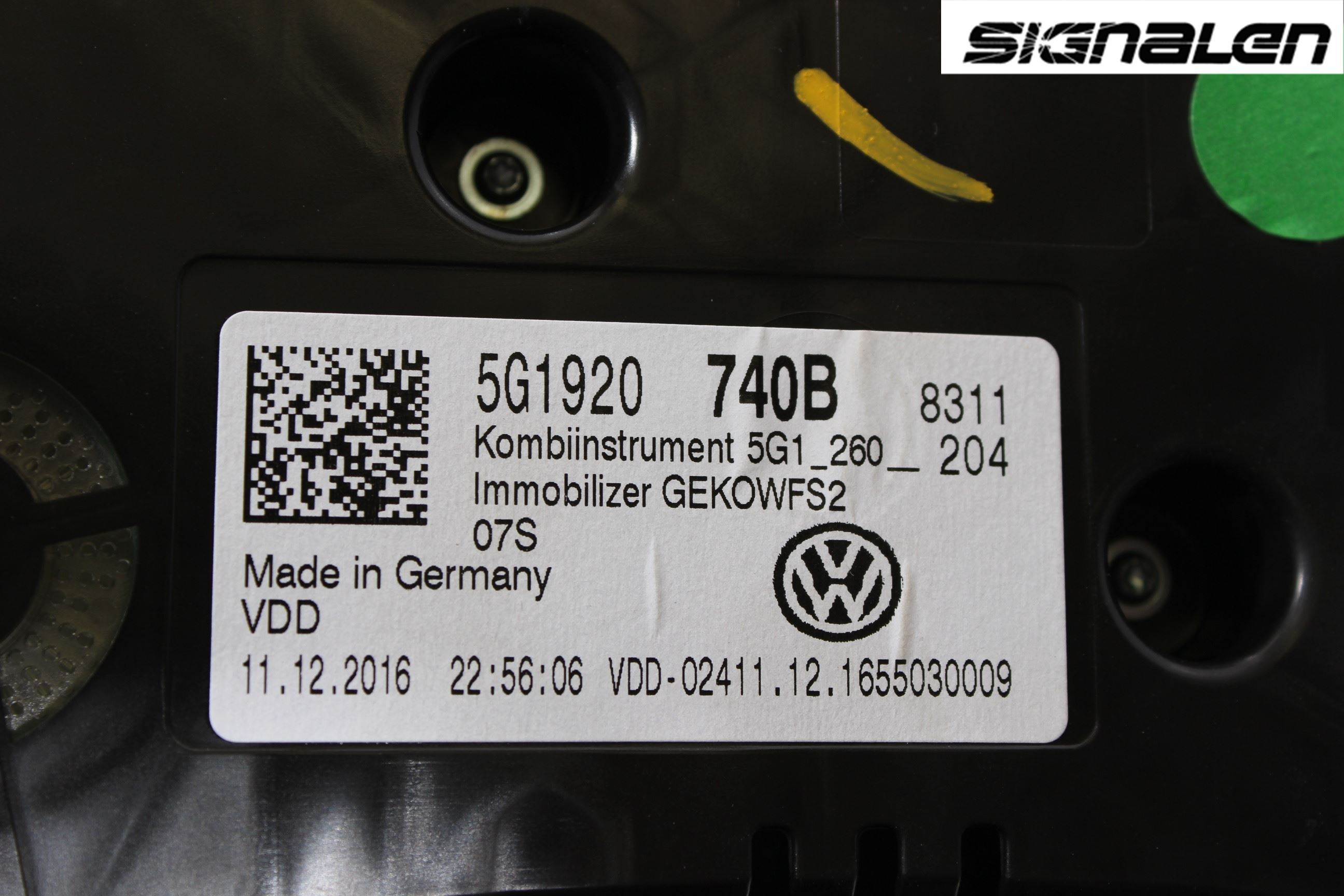 Volkswagen VW GOLF / E-GOLF VII 13-20 Instrument Komb