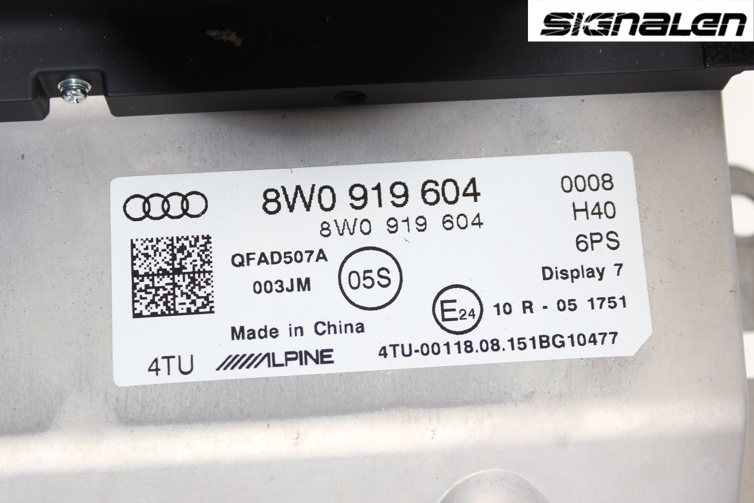 Audi A4/S4 B9 16-19 Kontrolldisplay