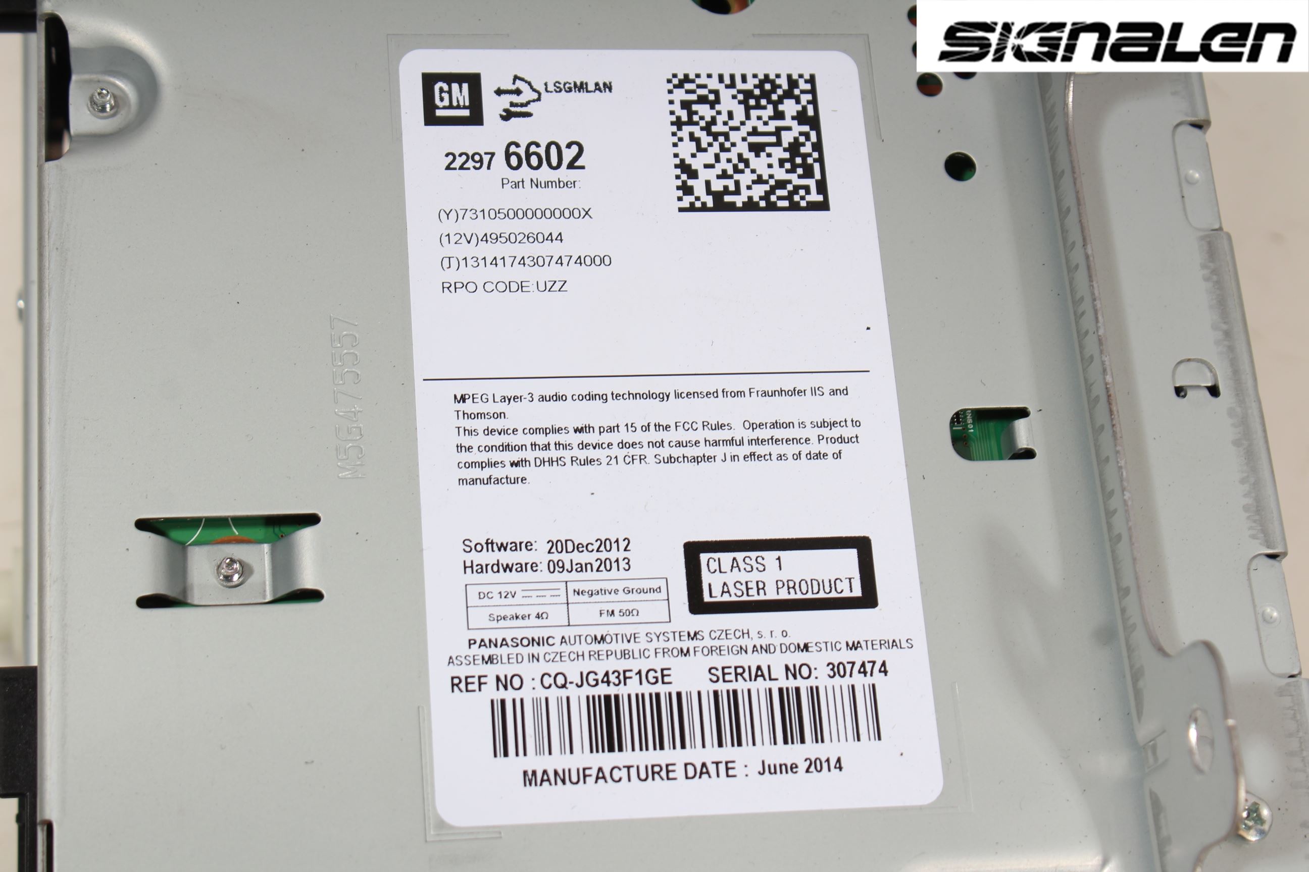 Opel ASTRA J 10-15 Radio