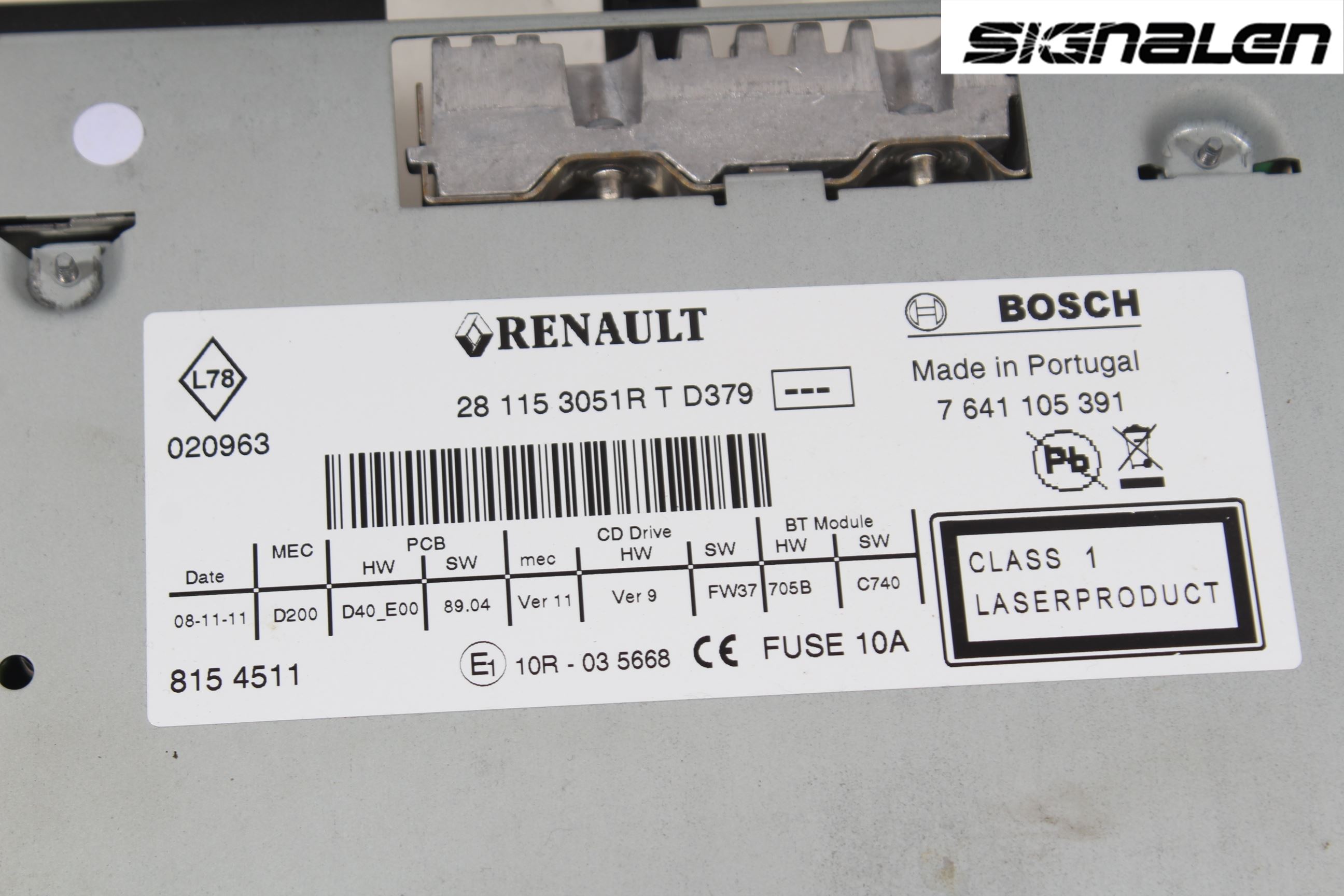 Renault MEGANE III 09-15 Radio