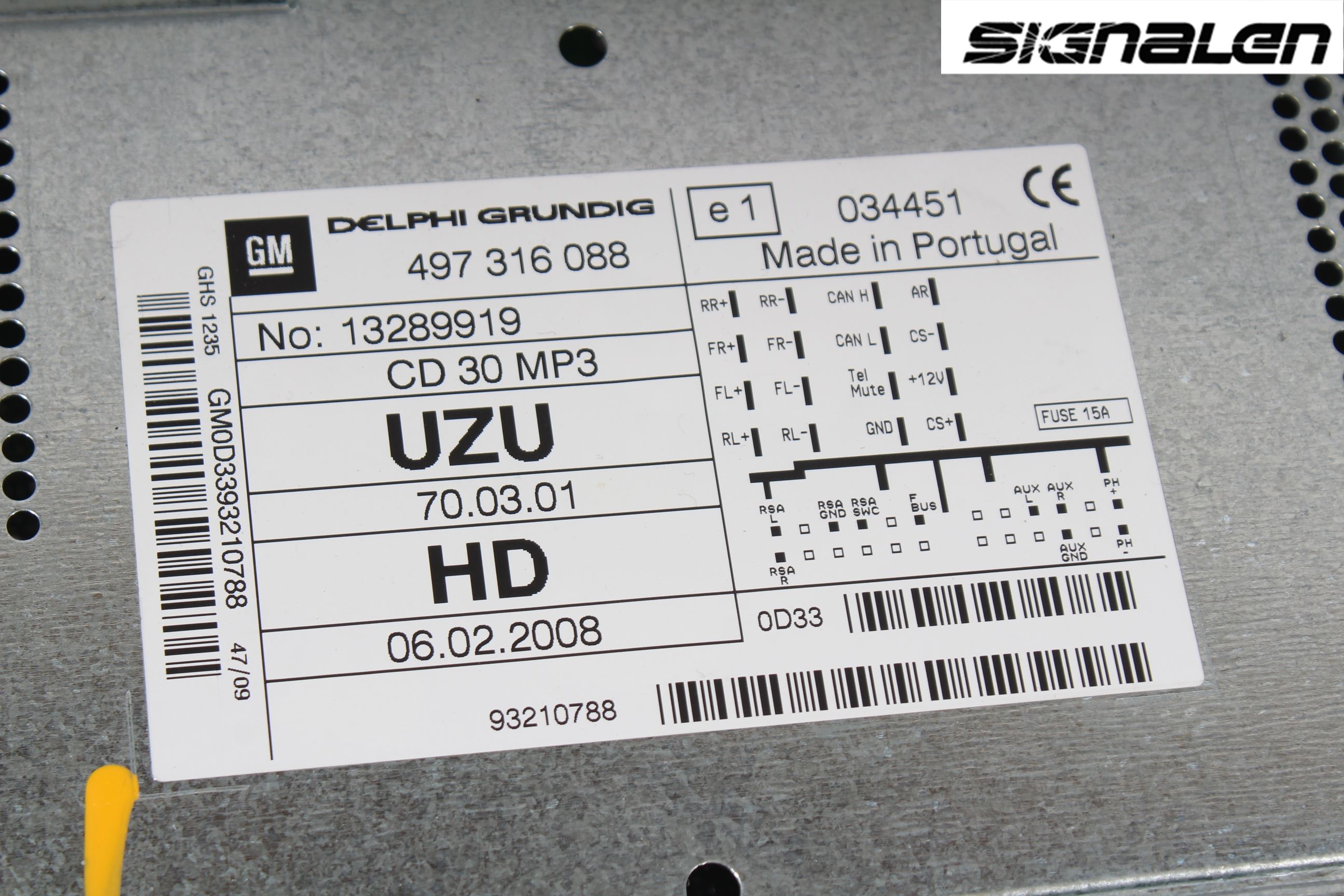 Opel CORSA D 07-14 Radio