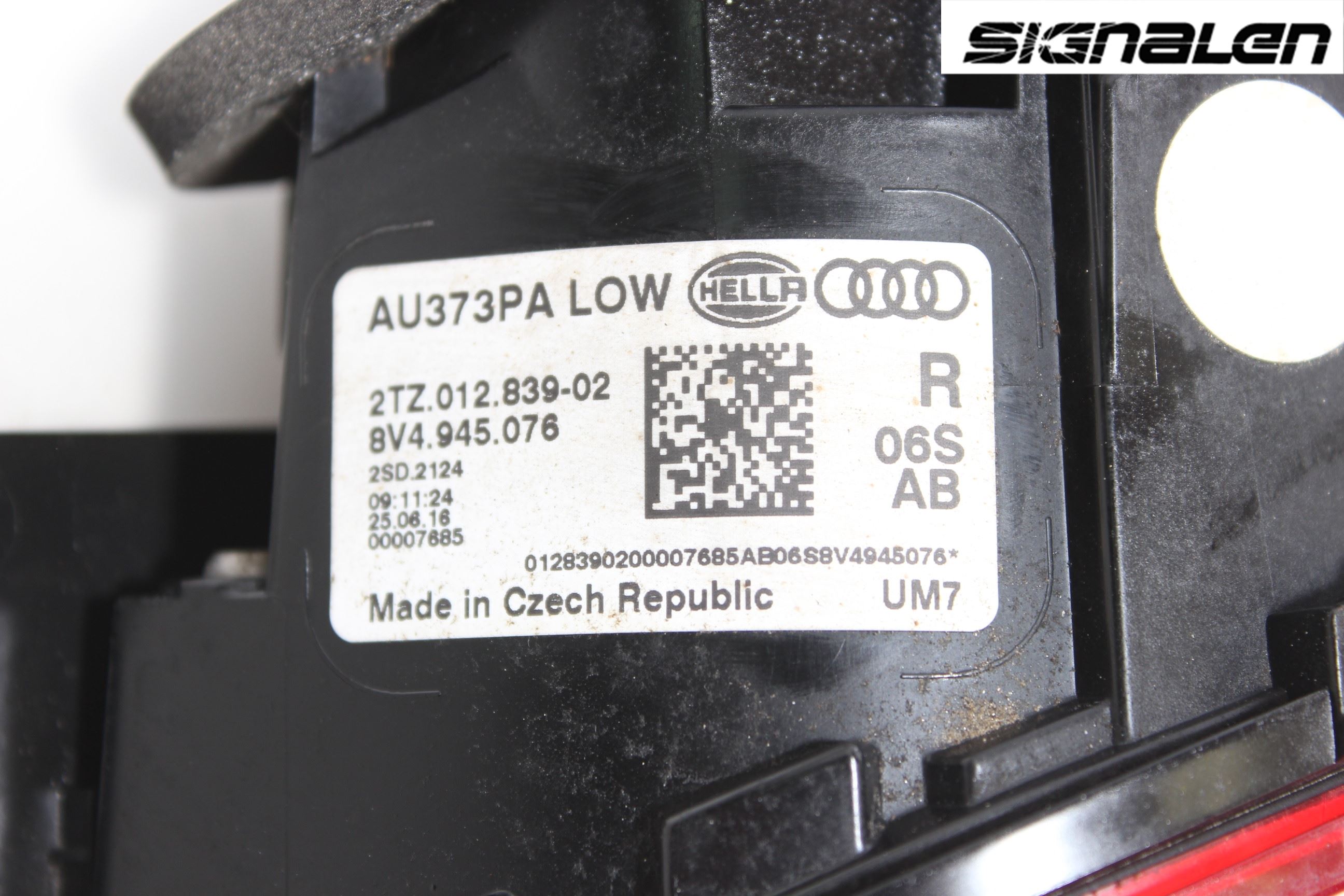 Audi A3/S3 8V 13-20 Bakljus Lucka Hö