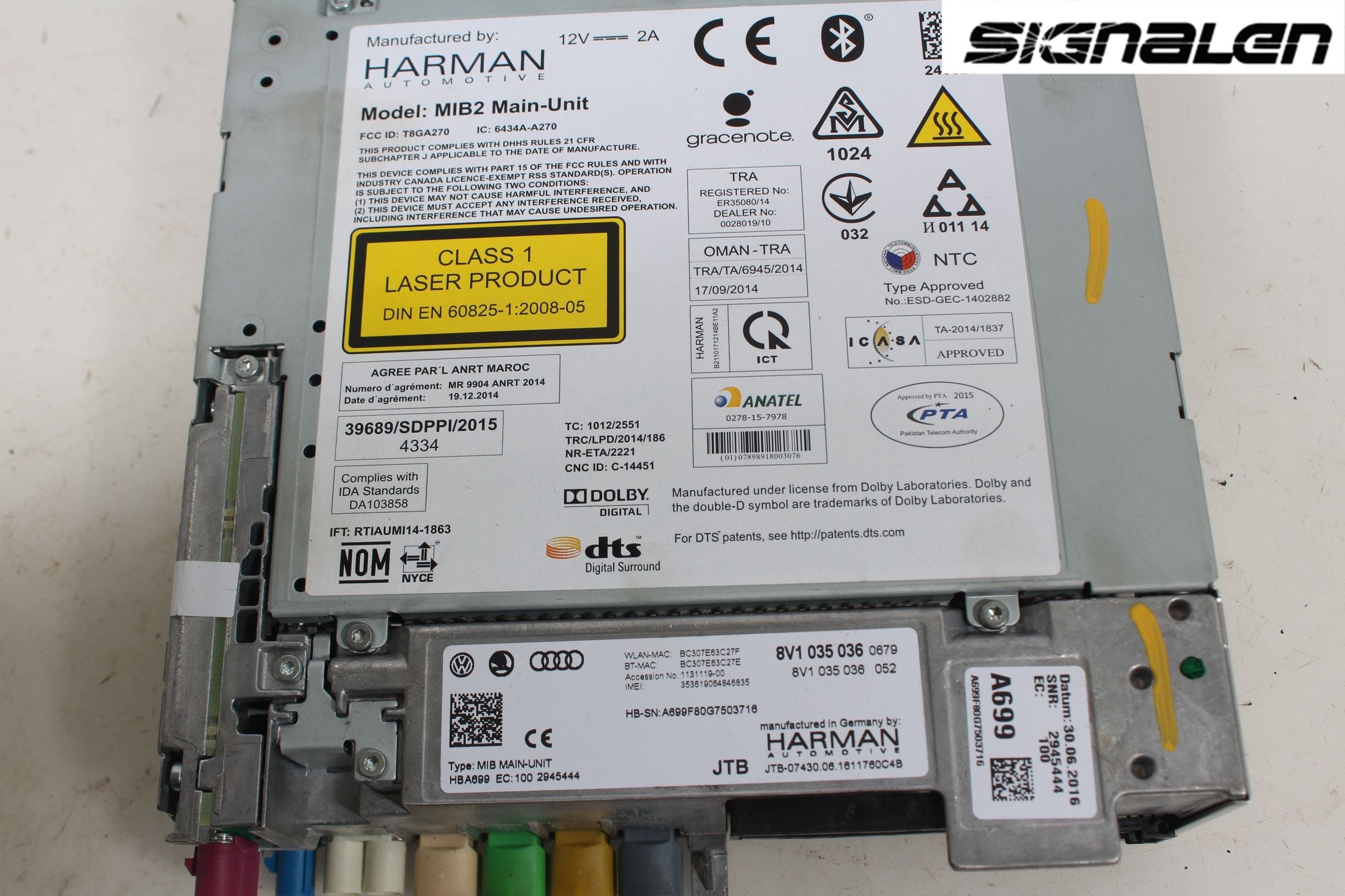 Audi A3/S3 8V 13-20 Radio