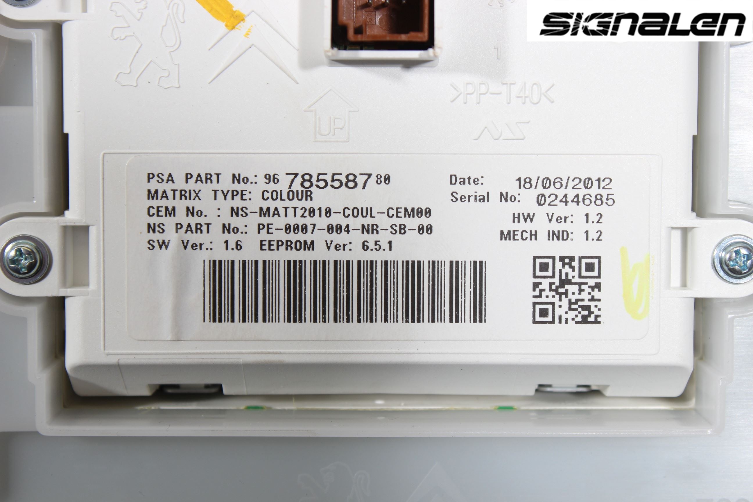 Peugeot 208 12-15 Instrument Komb