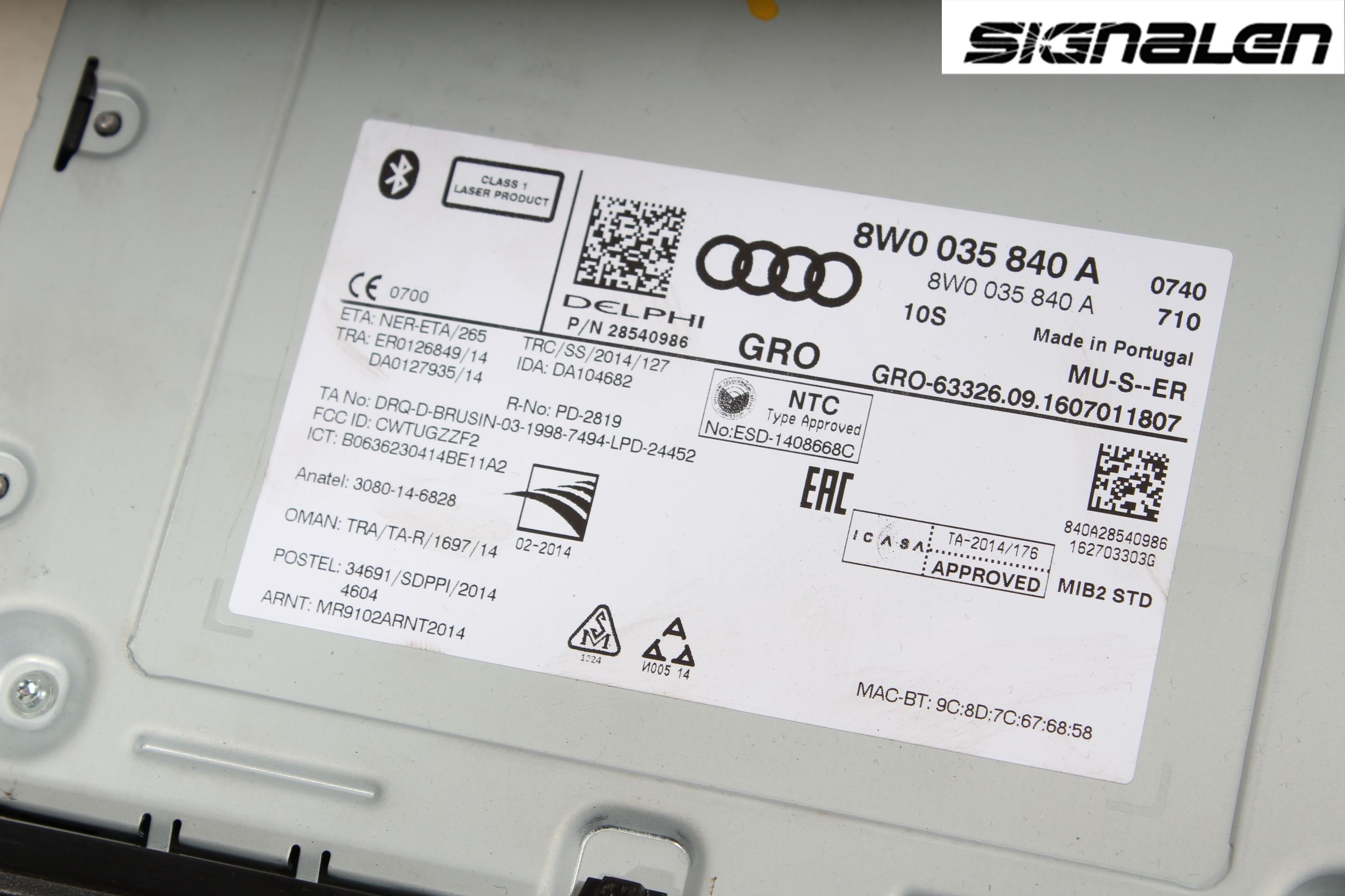 Audi A4/S4 B9 16-19 Radio