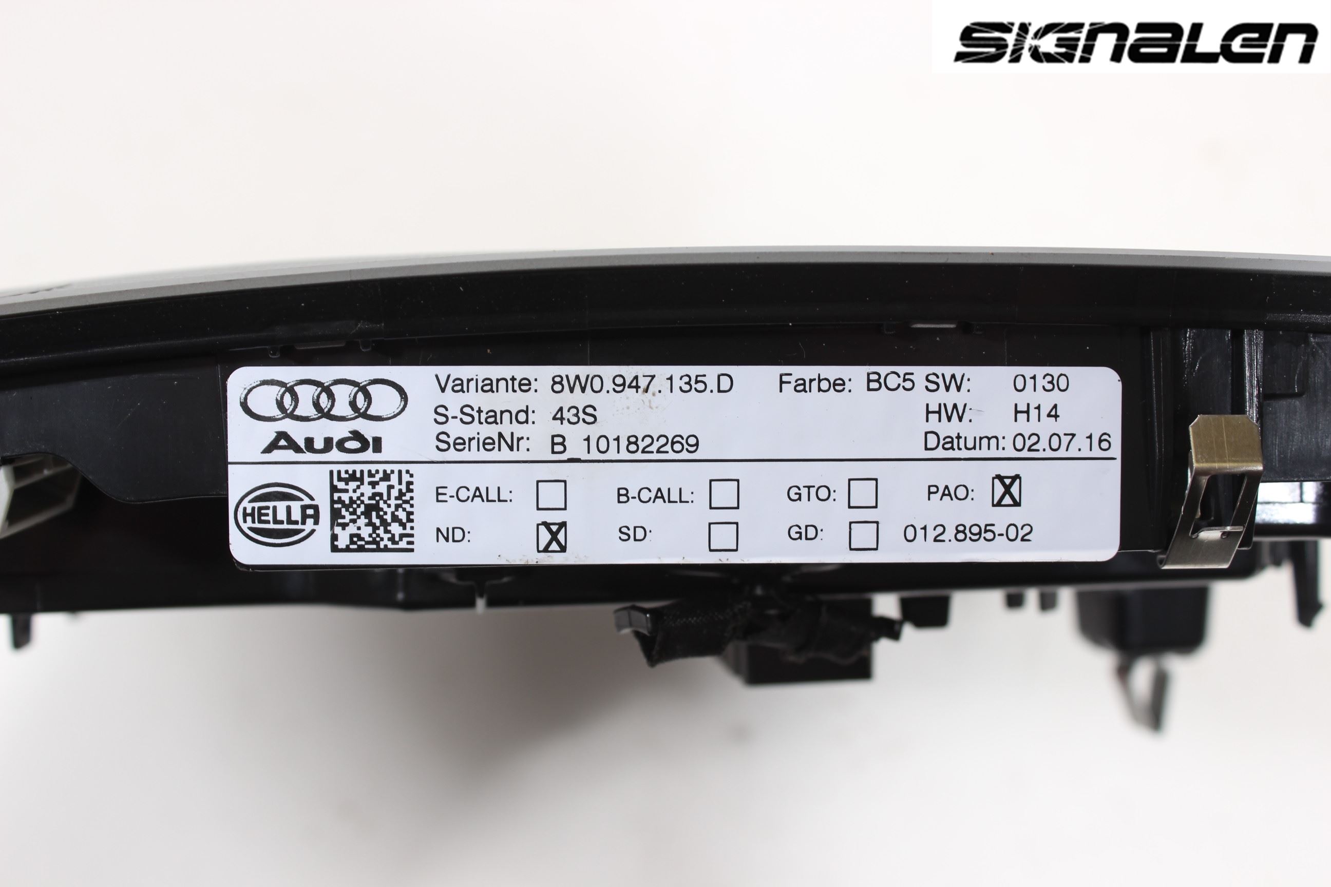 Audi A4/S4 B9 16-19 Innerbelysning