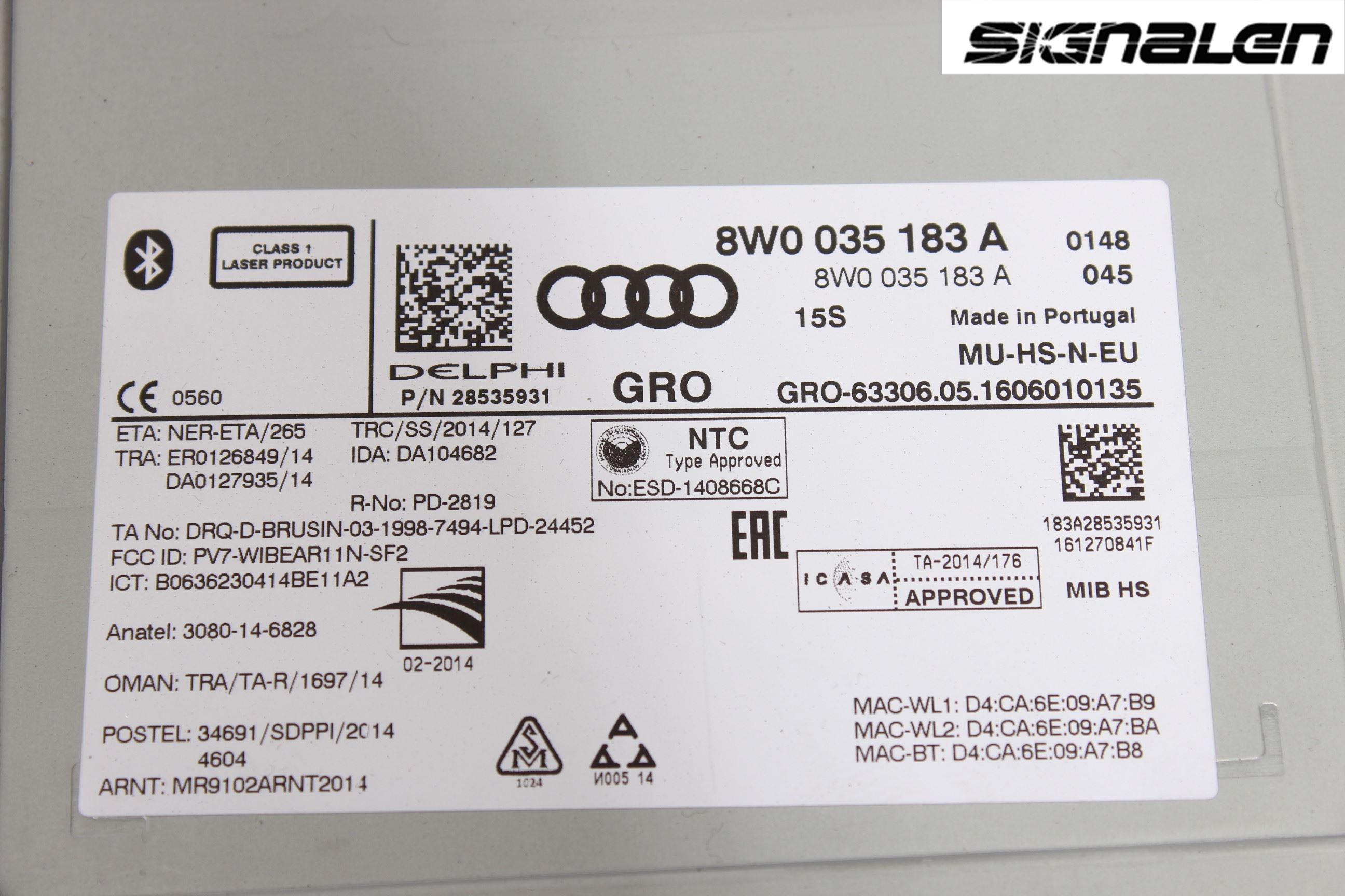 Audi A4/S4 B9 16-19 Radio