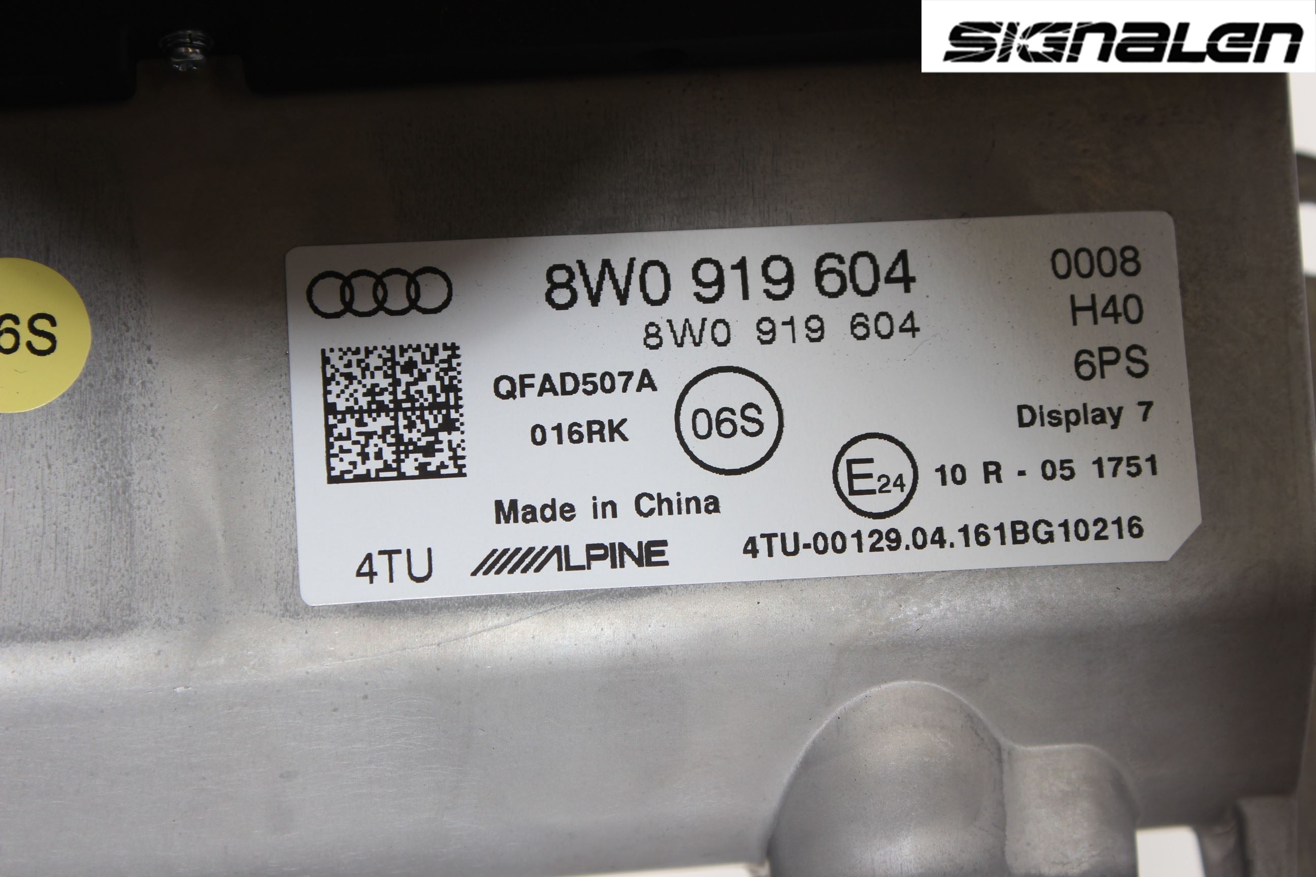 Audi A4/S4 B9 16-19 Kontrolldisplay