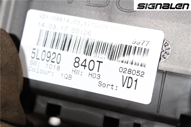 Skoda YETI Instrument Komb