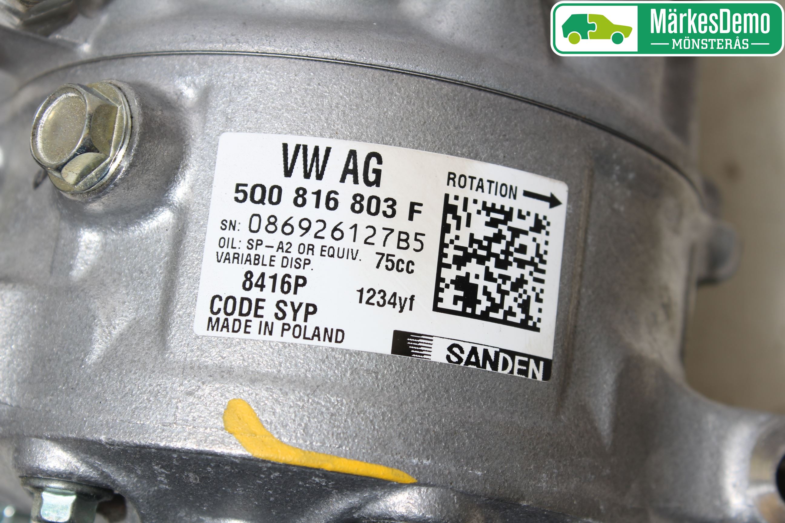 Volkswagen VW GOLF / E-GOLF VII 13-20 Ac Kompressor