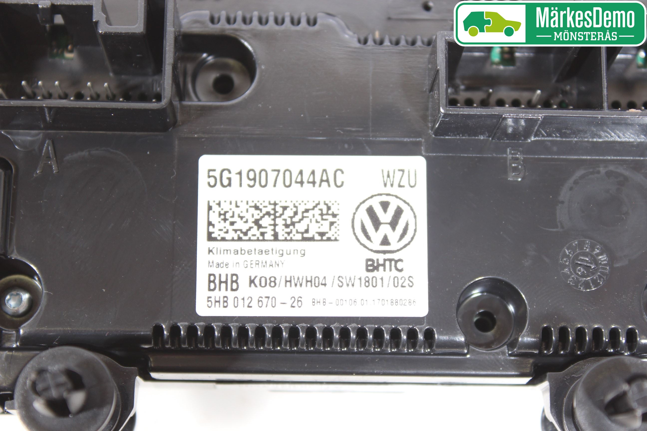 Volkswagen VW GOLF / E-GOLF VII 13-20 Ac Styrenhet Ac Manöveren